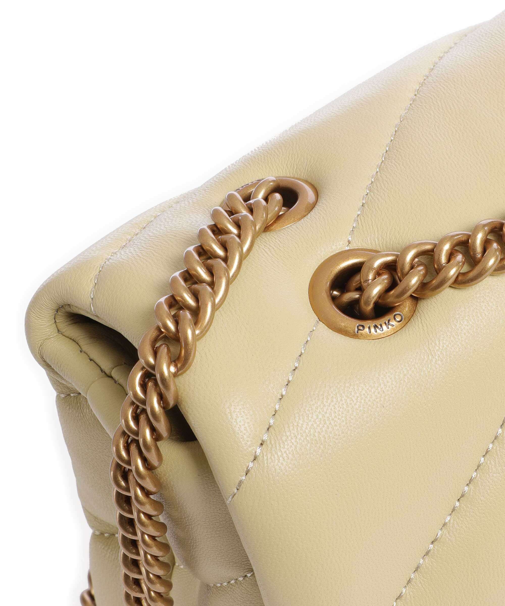 Pinko Love Puff Mini Shoulder bag giallo vaniglia/antique gold - Image 5