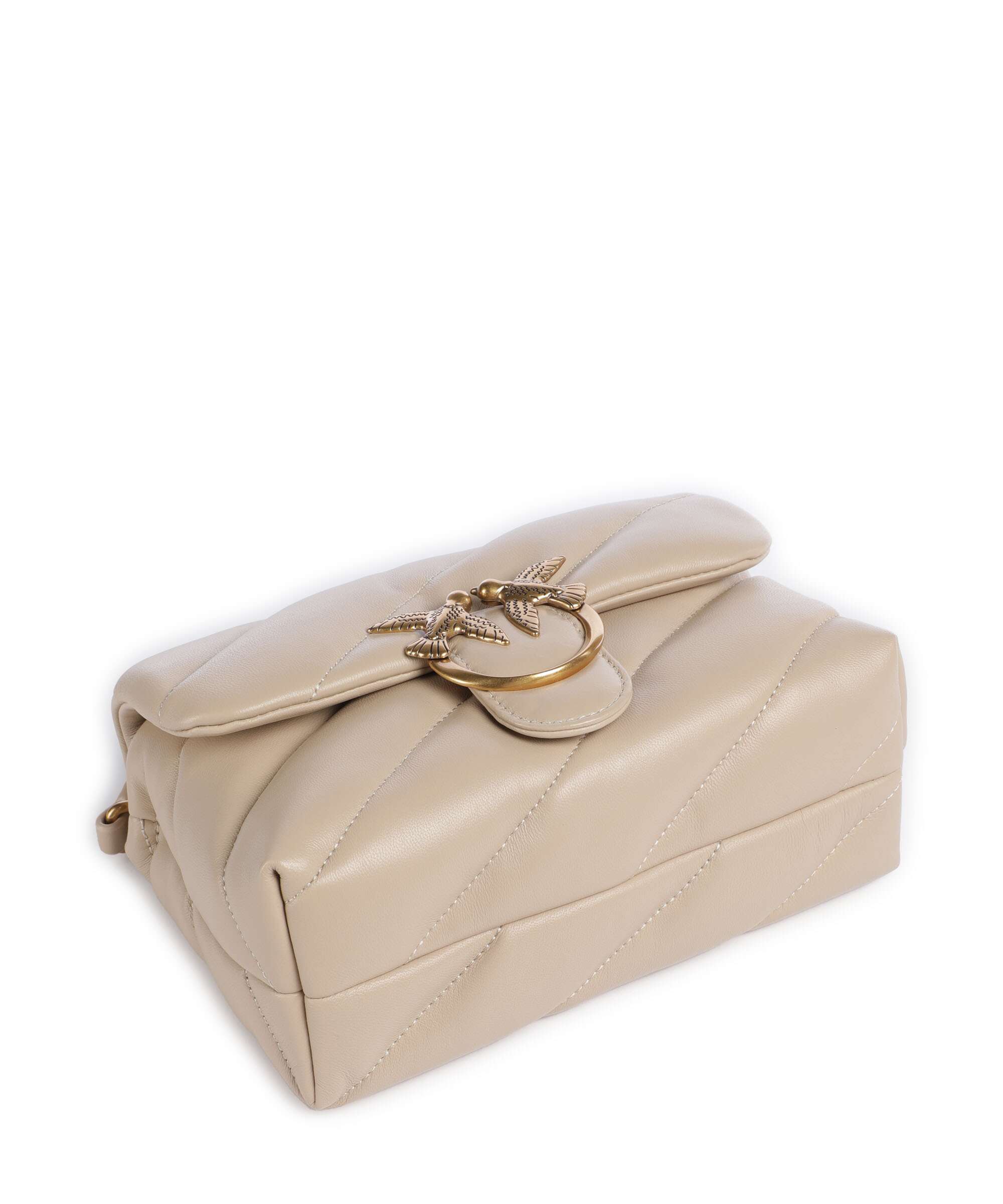 Pinko Love Puff Mini Shoulder bag beige/grigio fumo/antique gold - Image 6