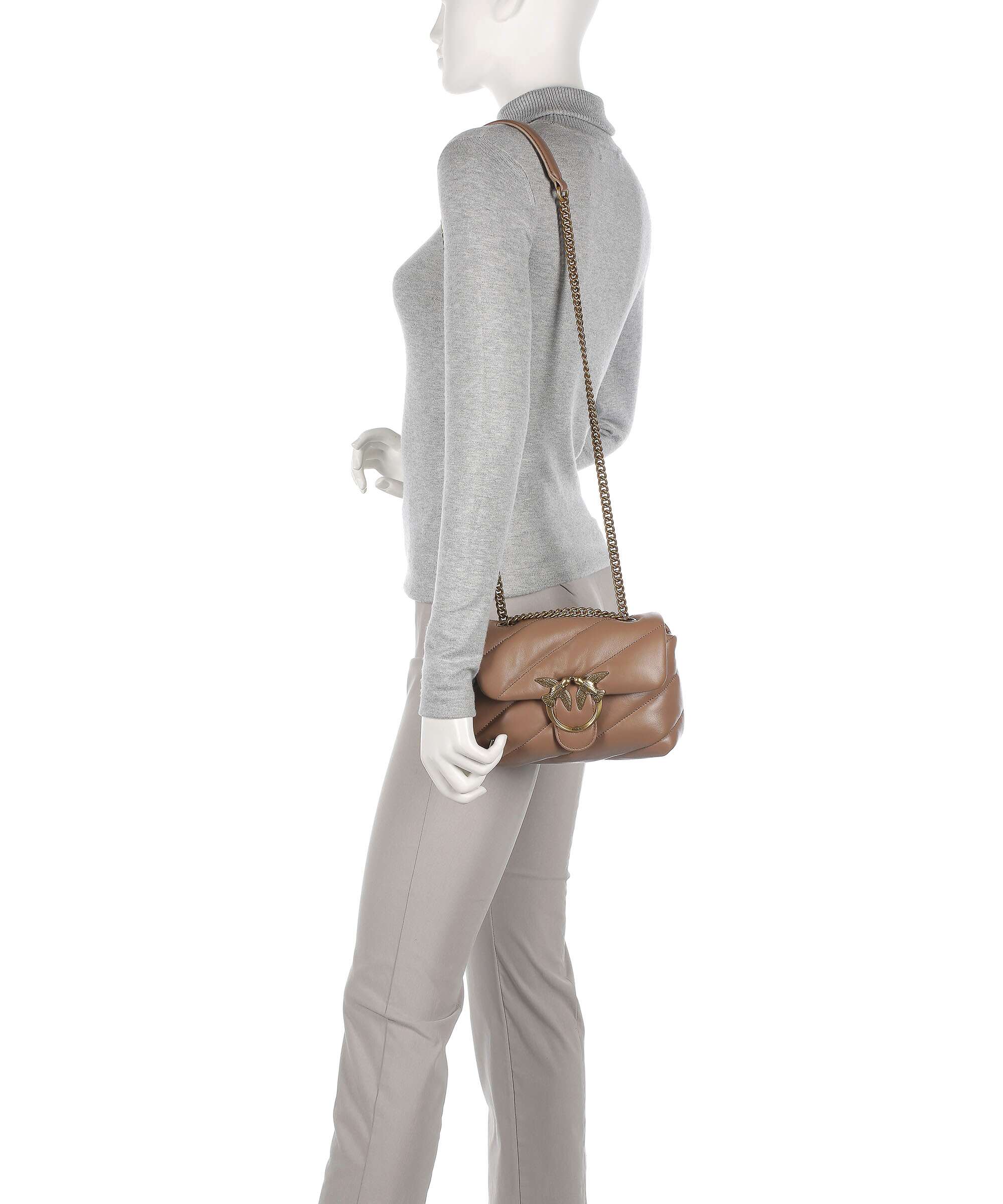 Pinko Love Puff Mini Shoulder bag biscotto zenzero/antique gold - Image 3
