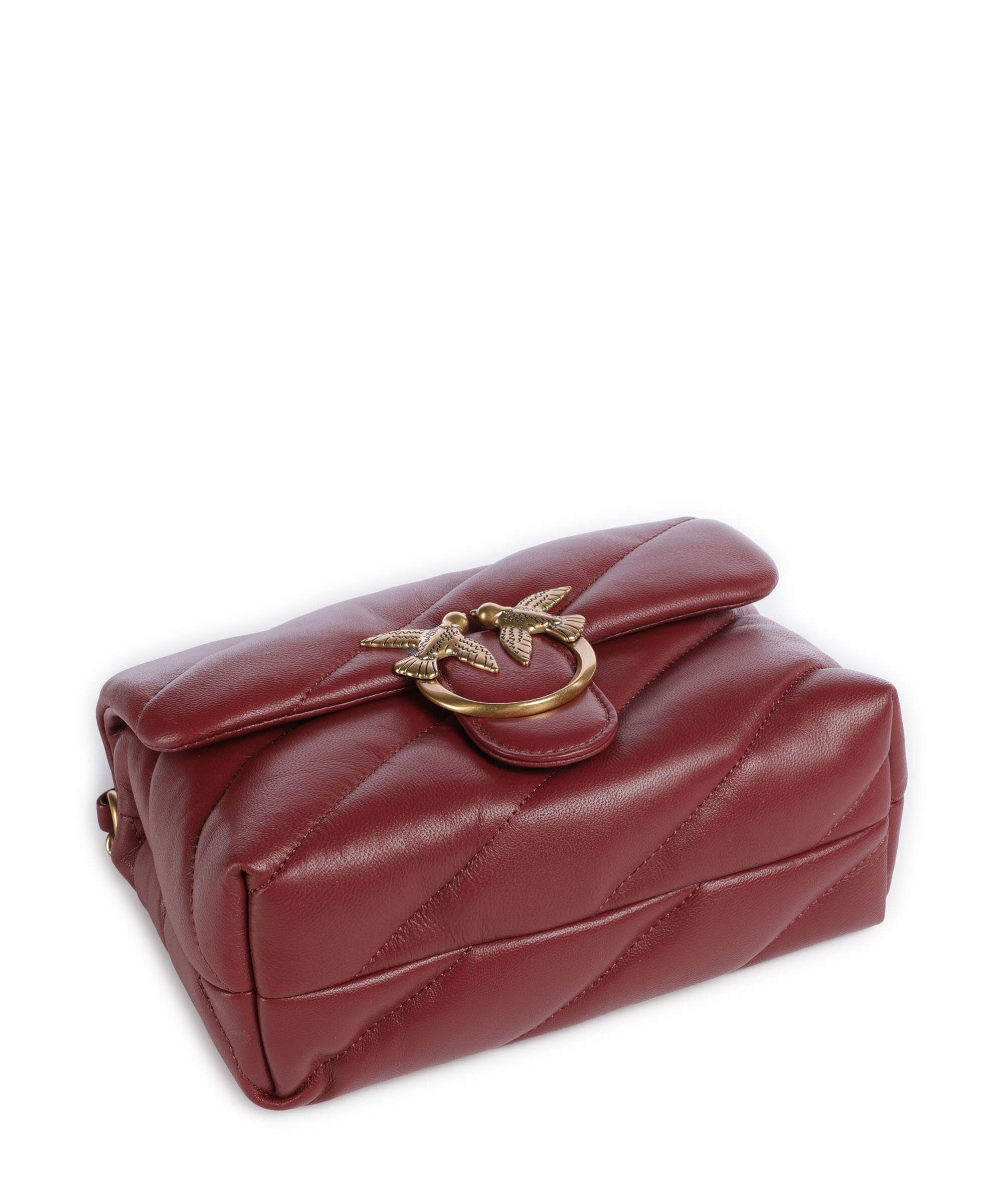 Pinko Love Puff Mini Shoulder bag bordeaux merlot/antique gold - Image 6