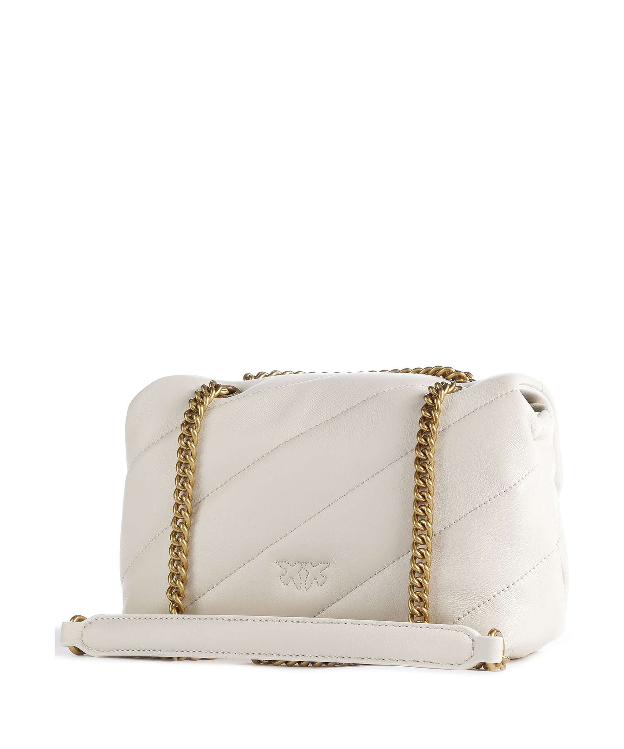 Pinko Love Puff Mini Shoulder bag bianco seta/antique gold - Image 2