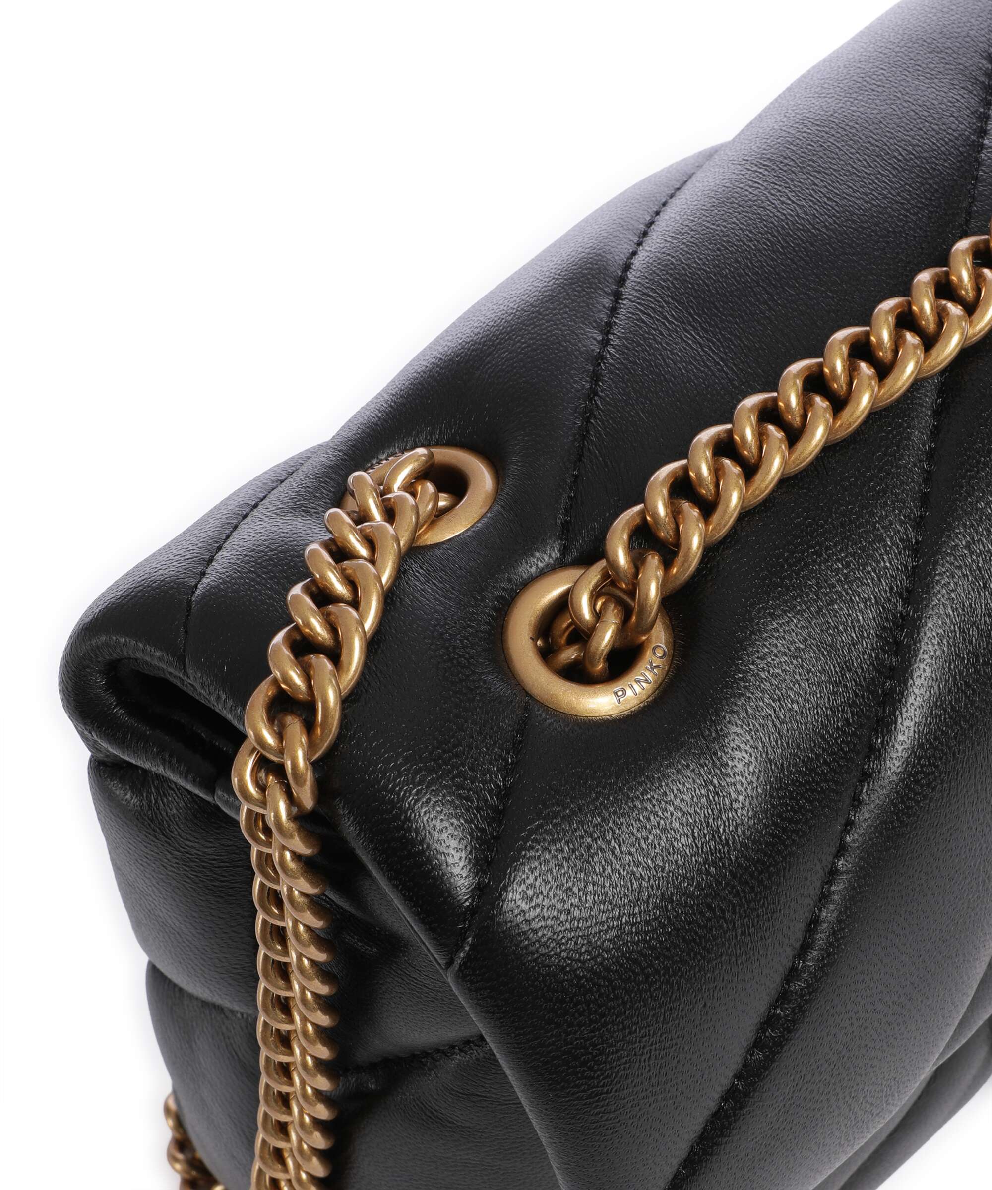 Pinko Love Puff Mini Shoulder bag nero/antique gold - Image 4