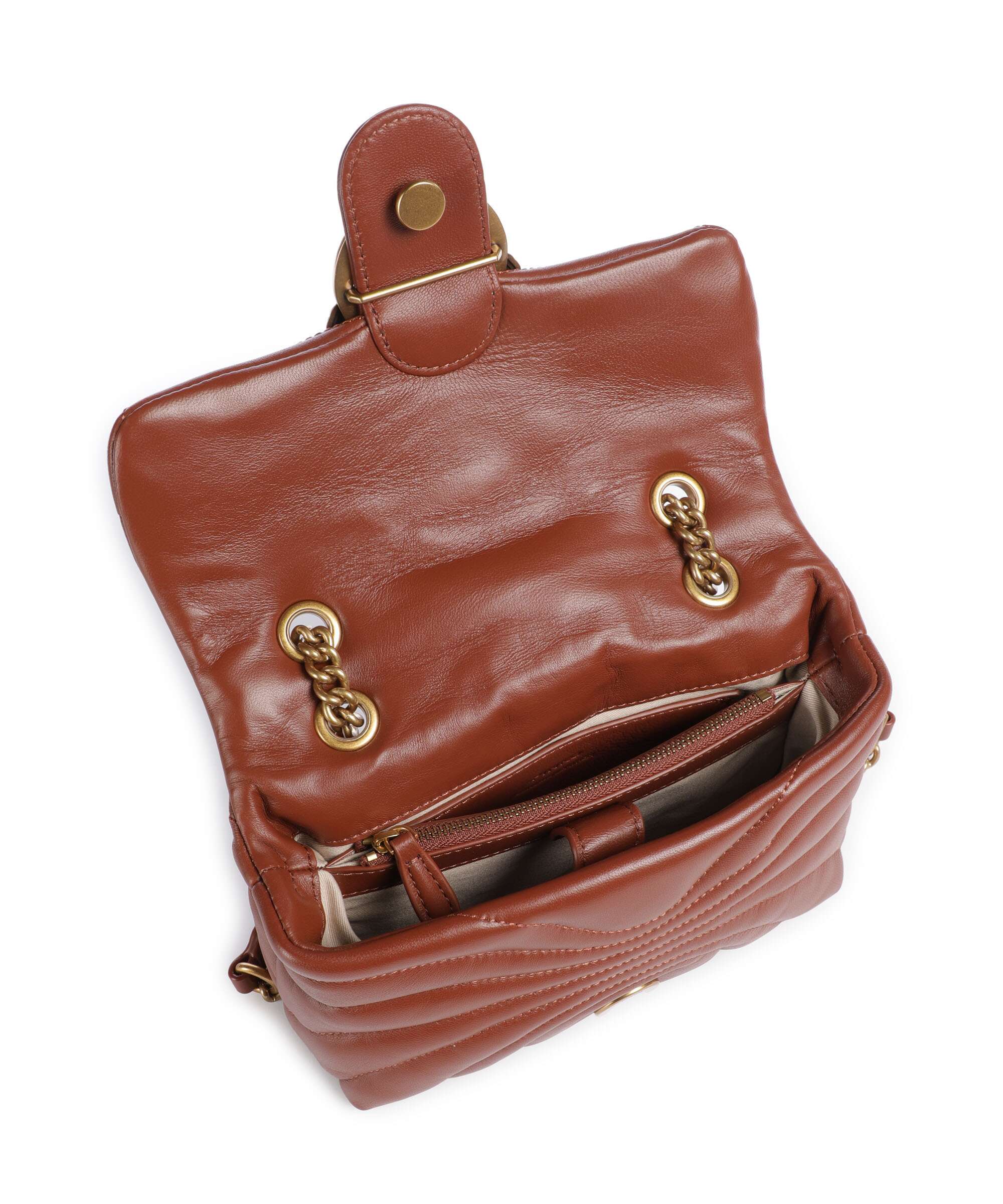 Pinko Love Puff Mini Shoulder bag arabo/antique gold - Image 7