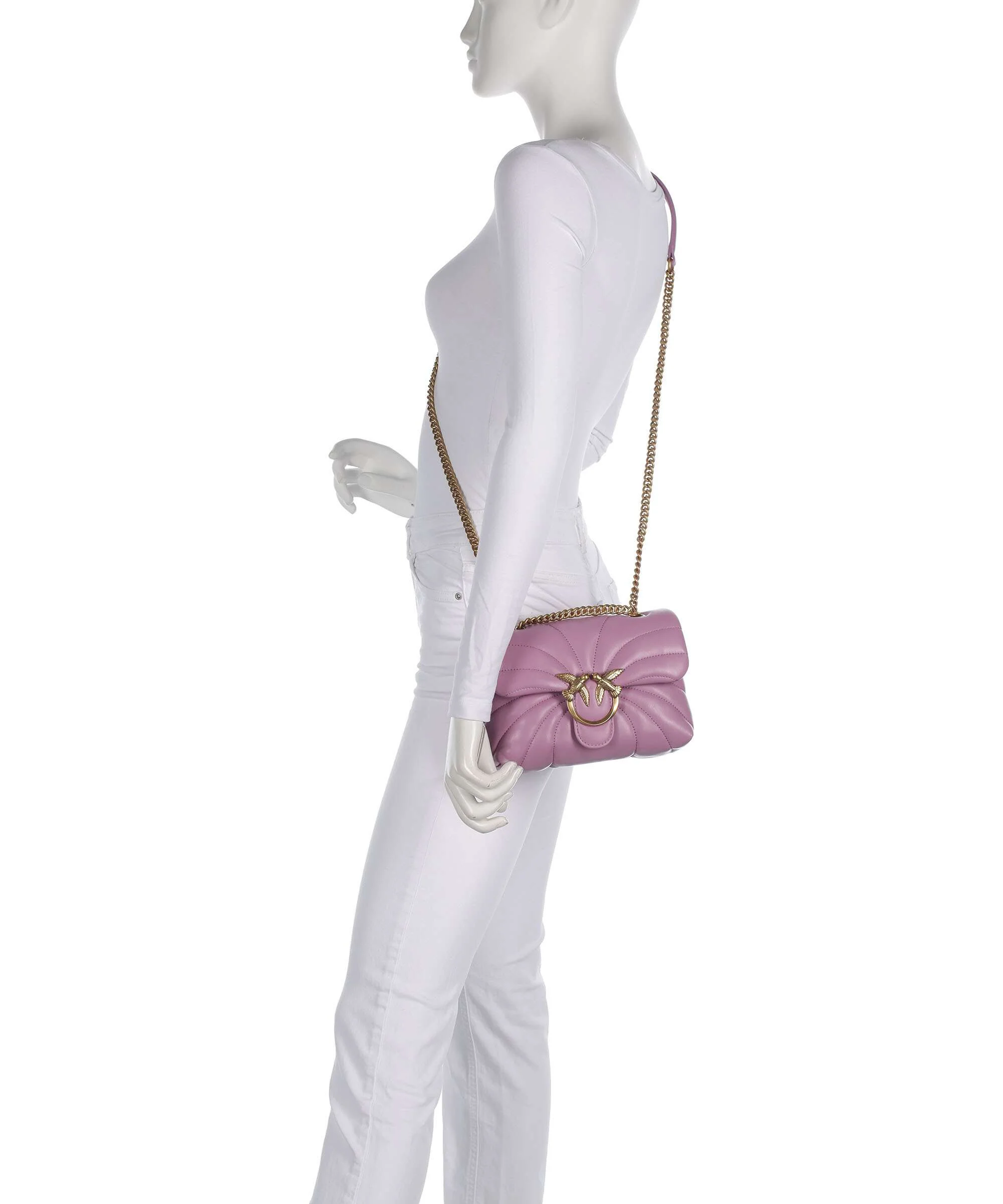 Pinko Love Puff Mini Shoulder bag lilla/antique gold - Image 3