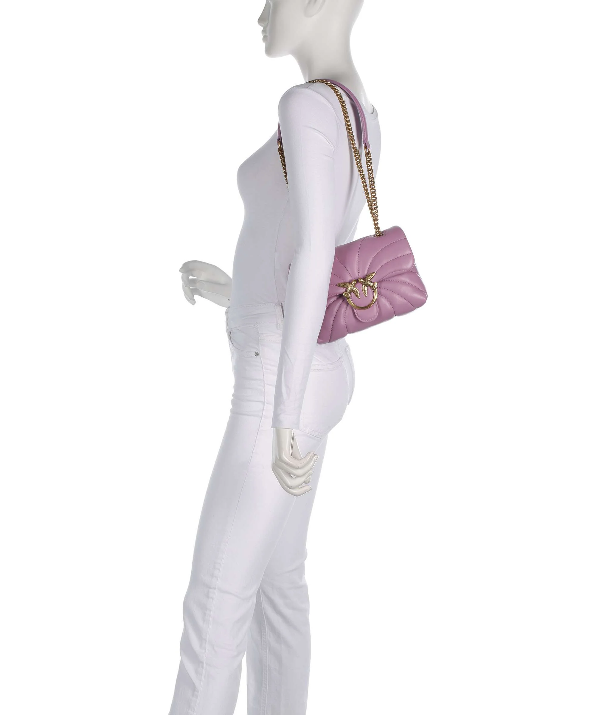 Pinko Love Puff Mini Shoulder bag lilla/antique gold - Image 4