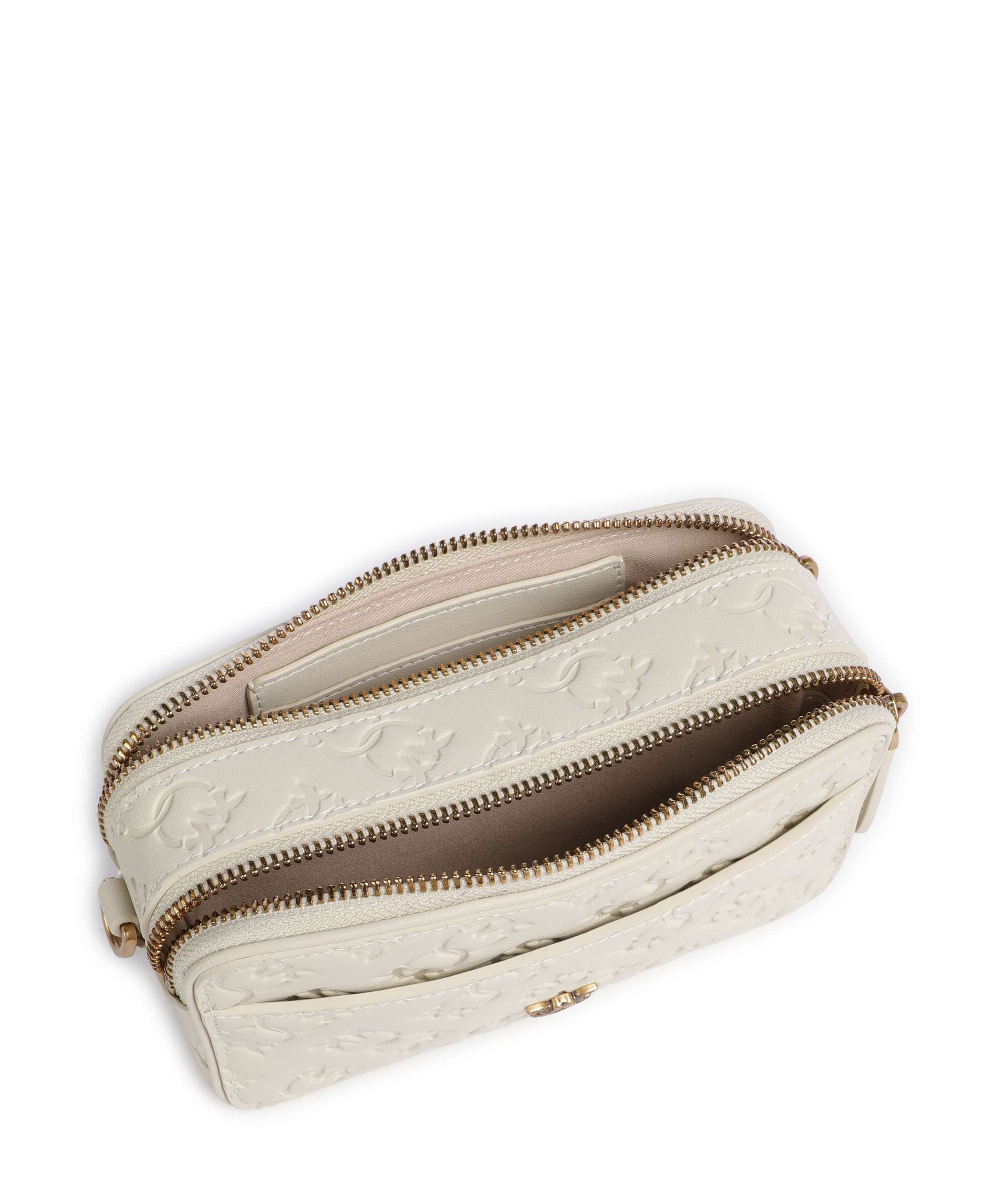 Pinko Mini Crossbody bag bianco seta/antique gold - Image 6