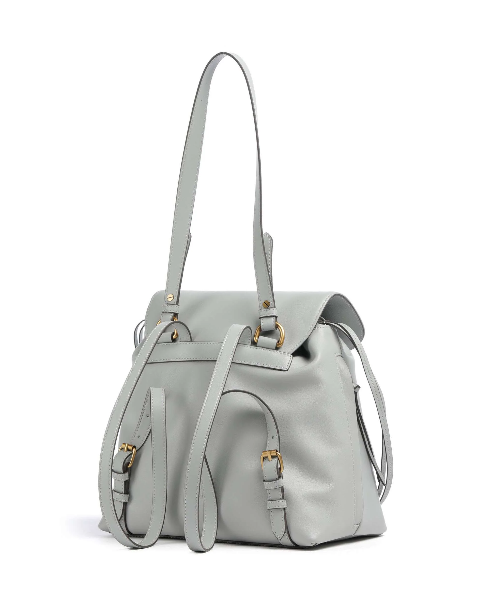 Pinko Saddle Backpack bag grigio perla/antique gold - Image 2