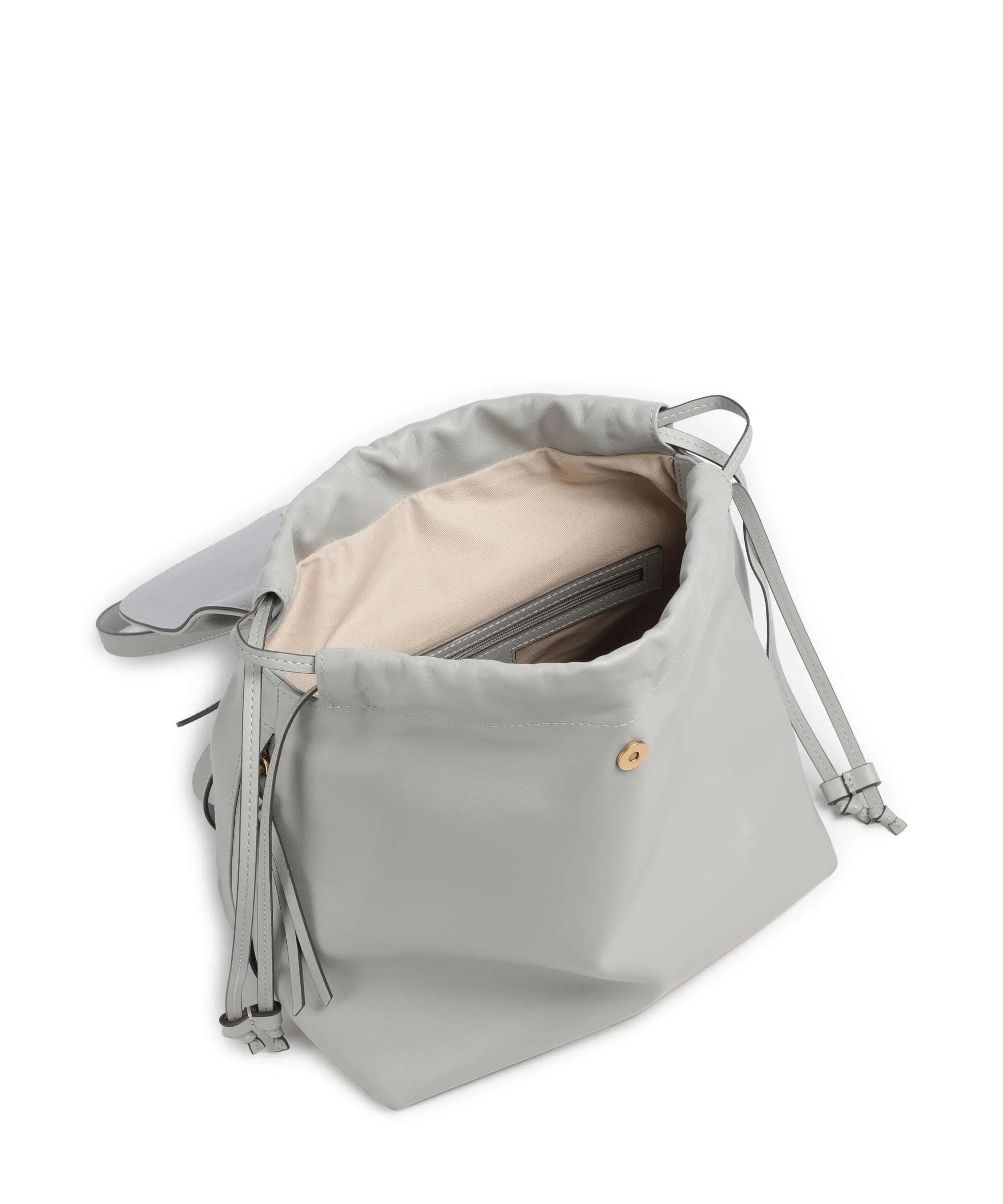 Pinko Saddle Backpack bag grigio perla/antique gold - Image 5