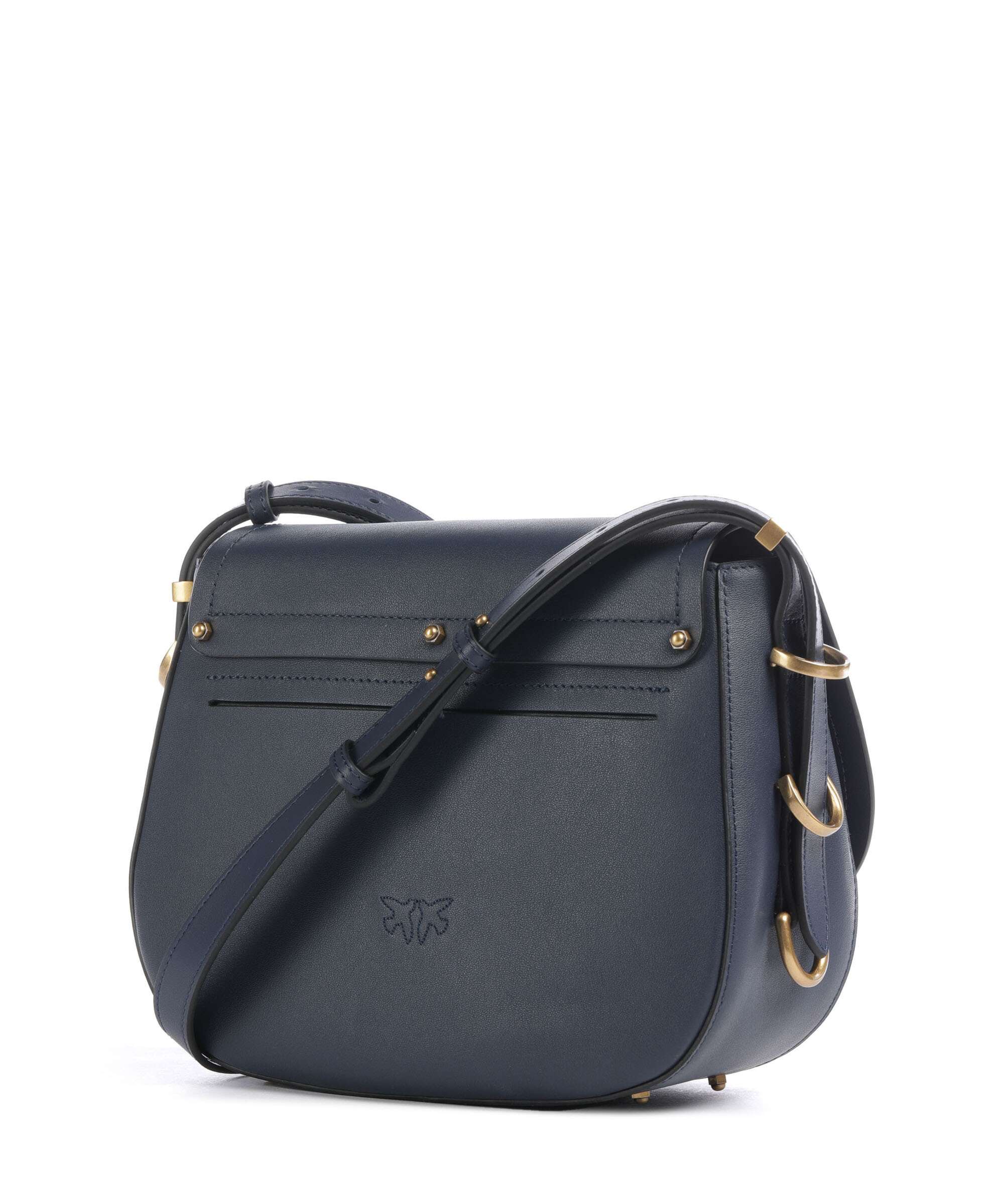 Pinko Saddle Classic Crossbody bag blu indaco ombroso/antique gold - Image 2