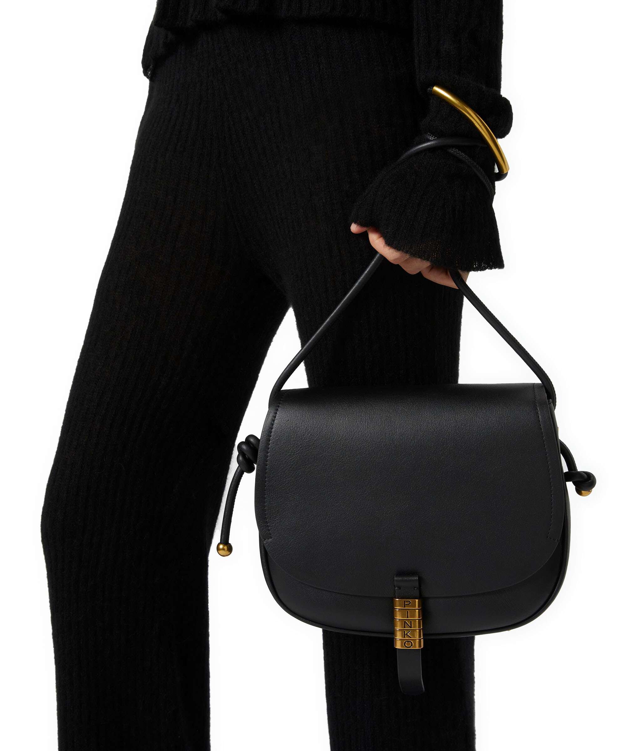 Pinko Saddle Classic Crossbody bag nero/antique gold - Image 3
