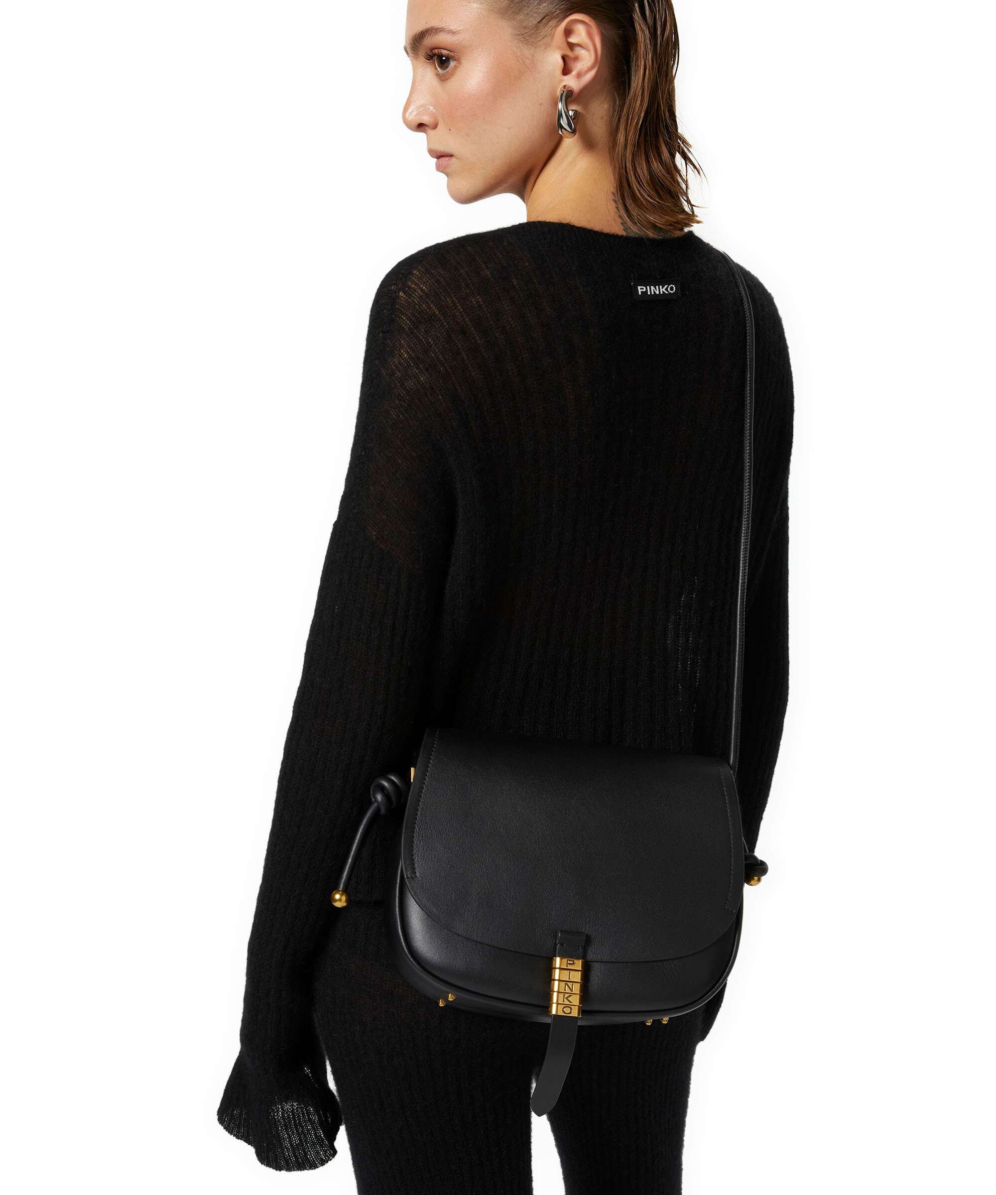 Pinko Saddle Classic Crossbody bag nero/antique gold - Image 4
