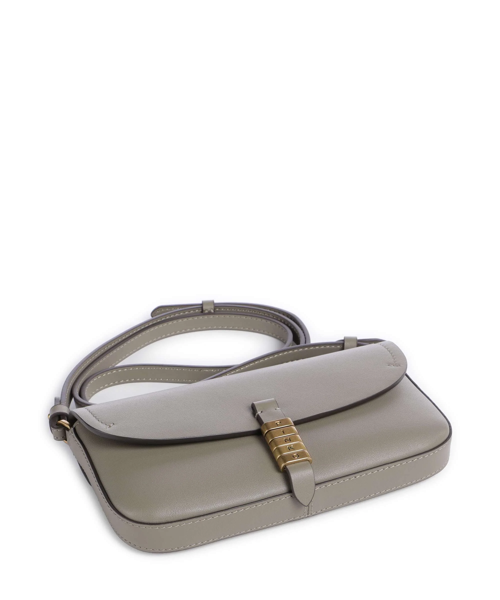 Pinko Saddle Flat Crossbody bag noce/antique gold - Image 5