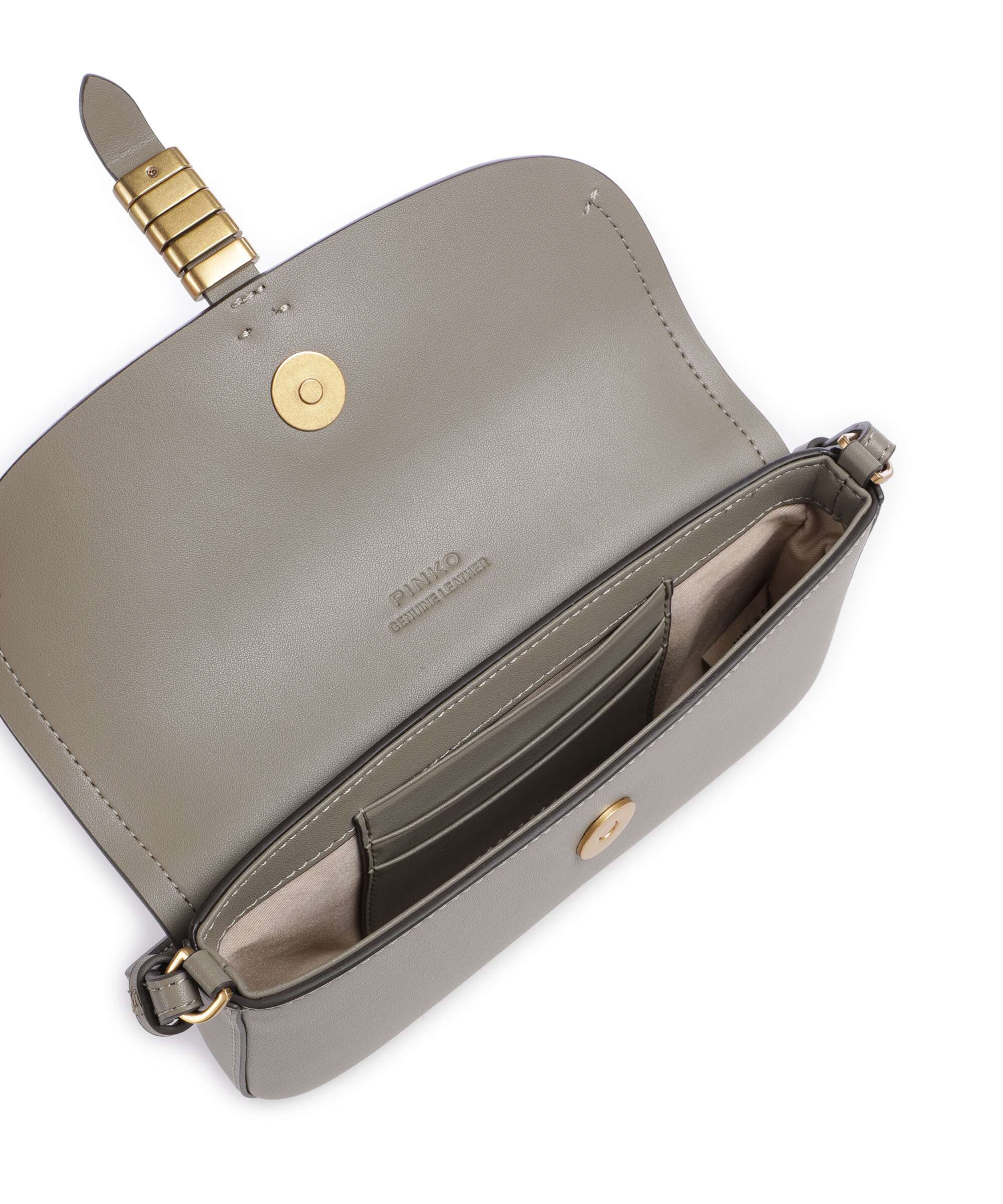 Pinko Saddle Flat Crossbody bag noce/antique gold - Image 6