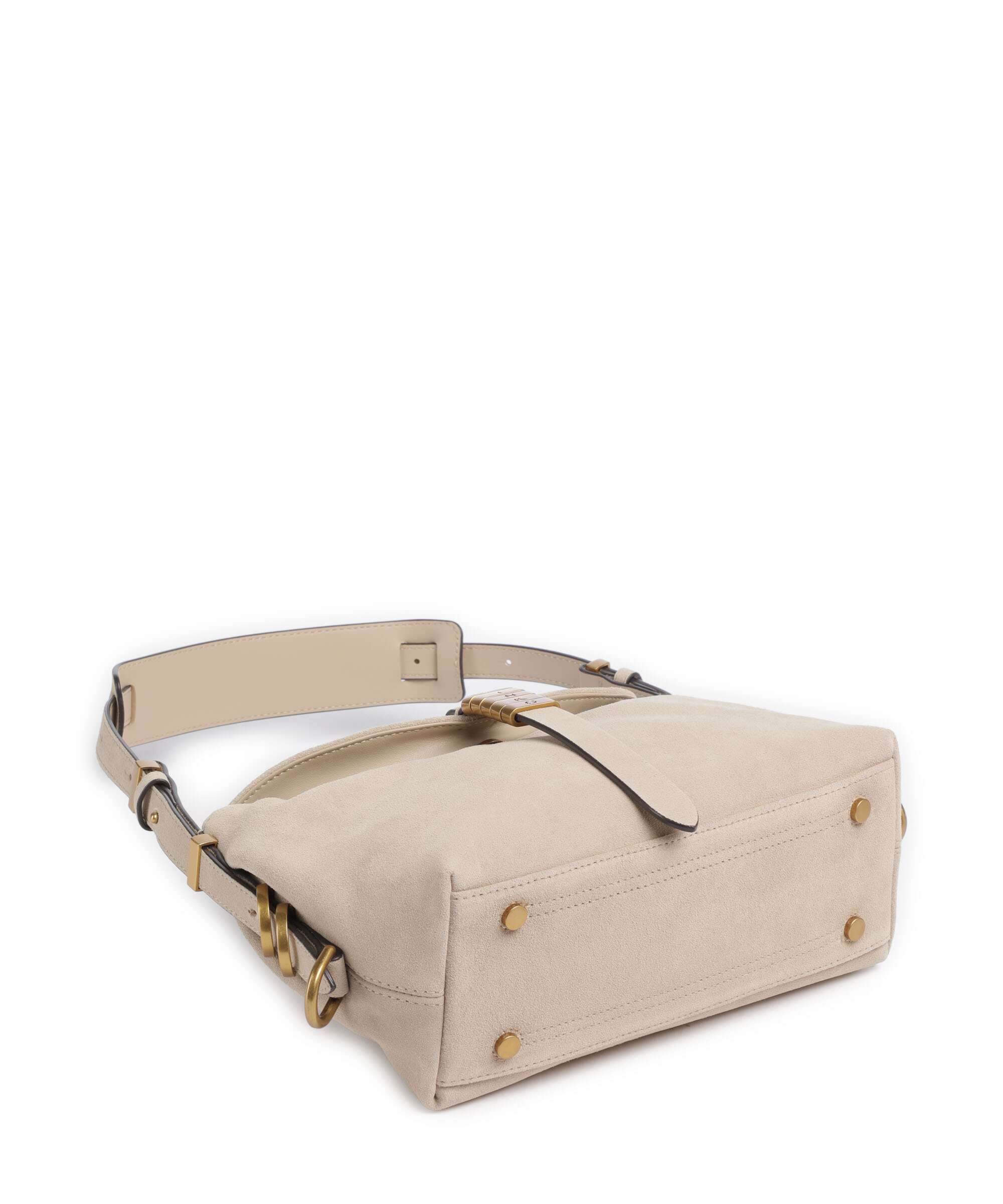 Pinko Saddle Horizontal Mini Shoulder bag beige/grigio fumo/antique gold - Image 4