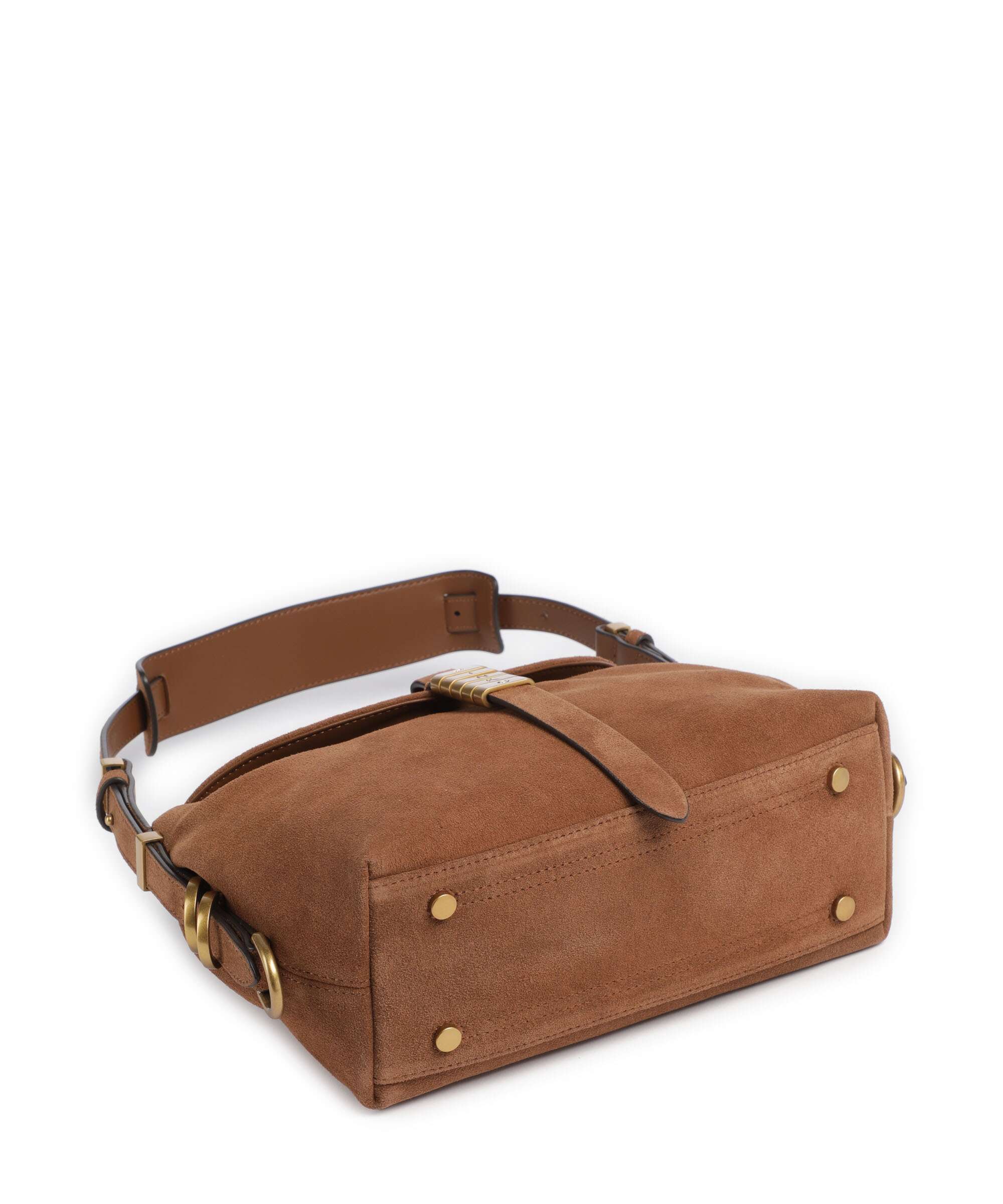 Pinko Saddle Horizontal Mini Shoulder bag marrone/leone/antique gold - Image 4