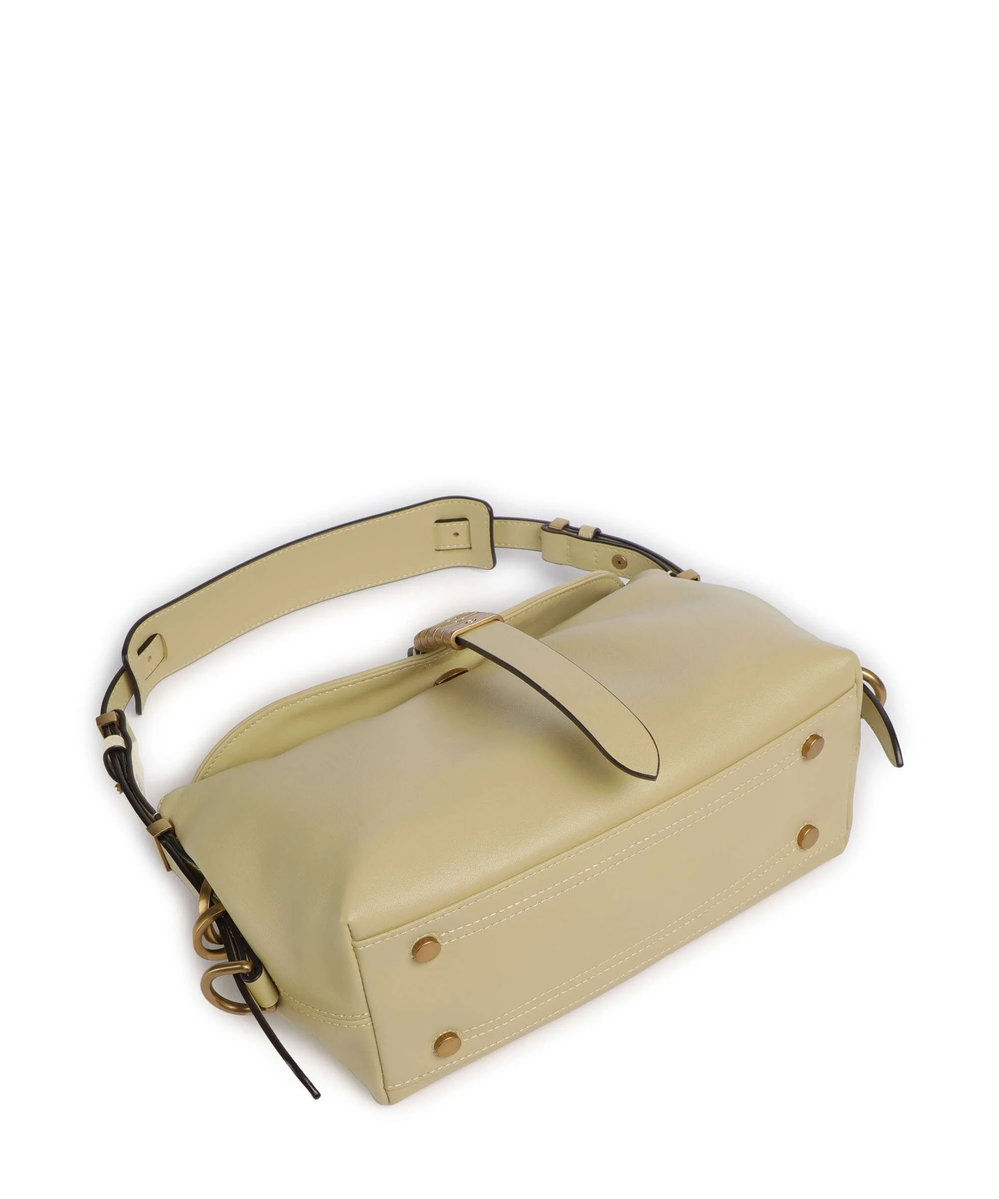 Pinko Saddle Horizontal Mini Shoulder bag giallo vaniglia/antique gold - Image 5