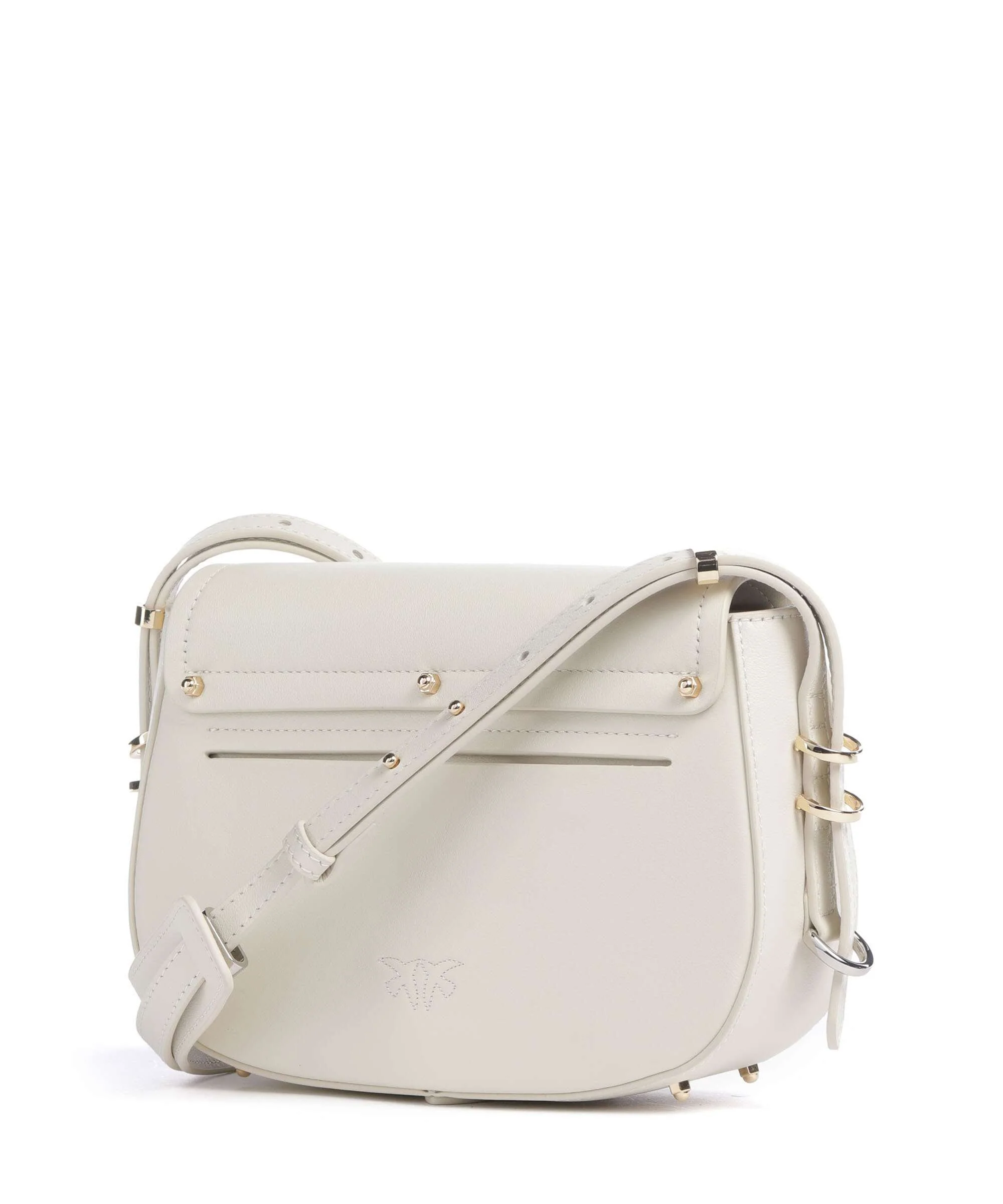 Pinko Saddle Mini Crossbody bag bianco seta/gold/nike - Image 2
