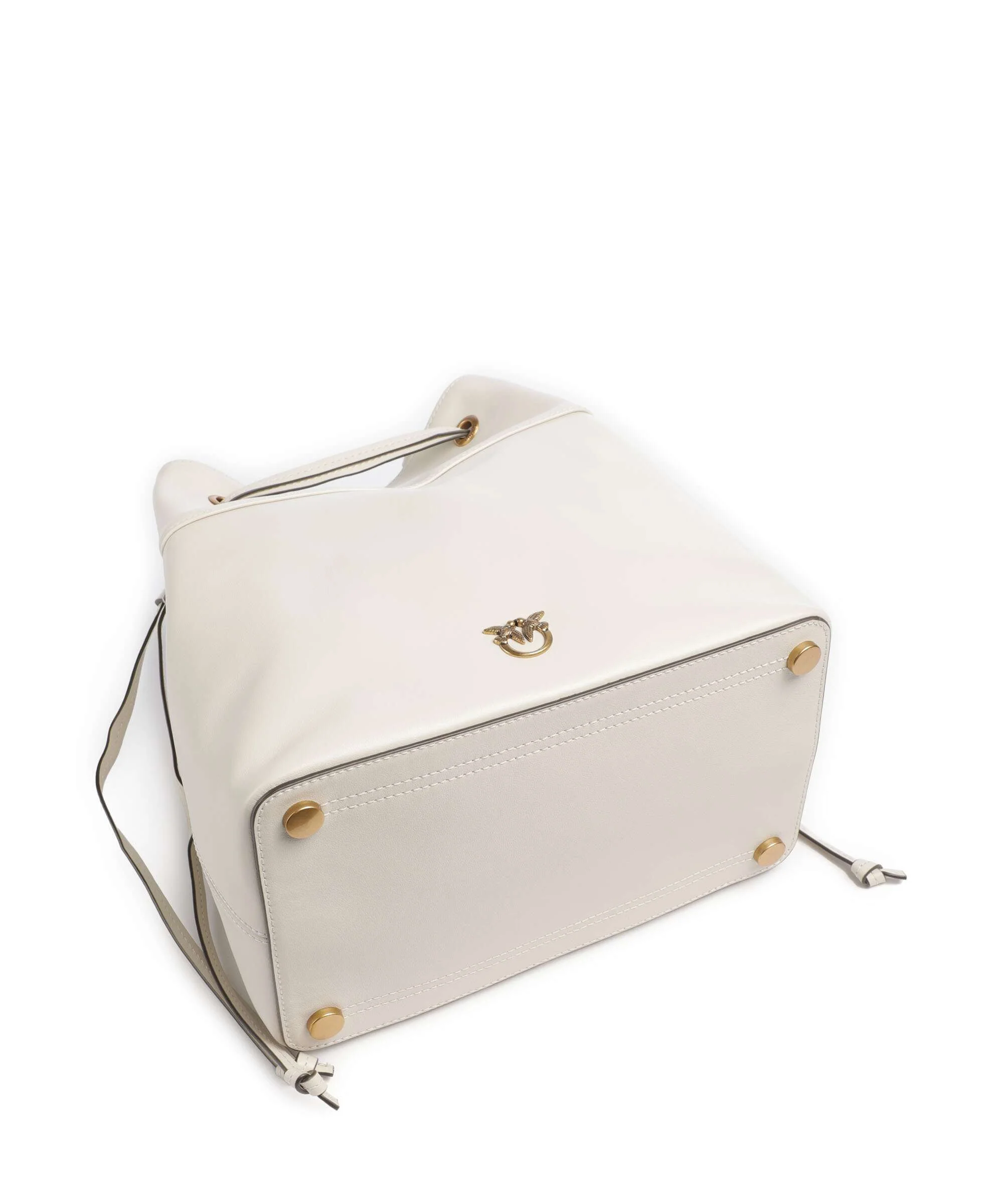 Pinko Secchiello Classic Bucket bag bianco seta/antique gold - Image 5