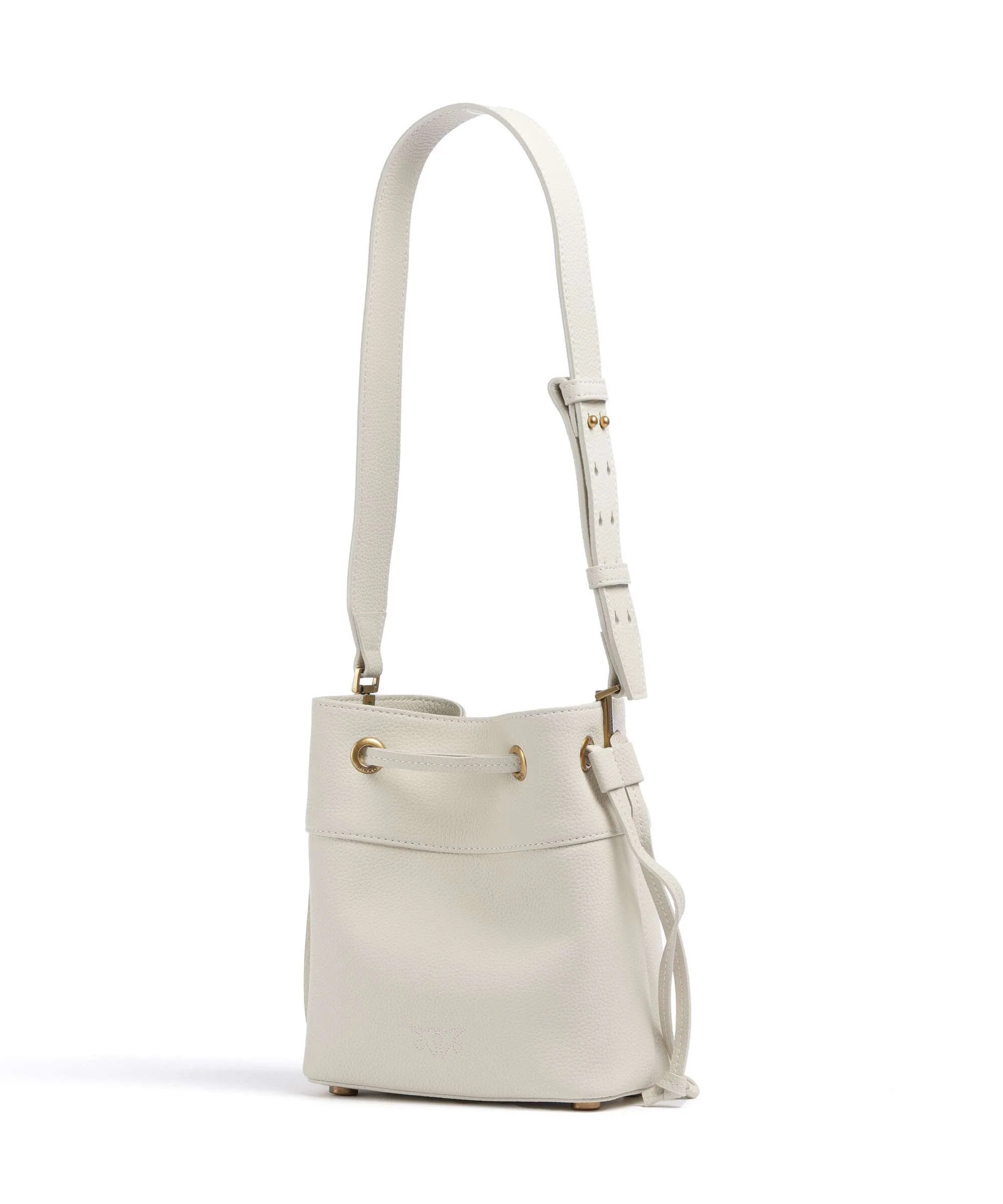 Pinko Secchiello Mini Bucket bag bianco seta/antique gold - Image 2