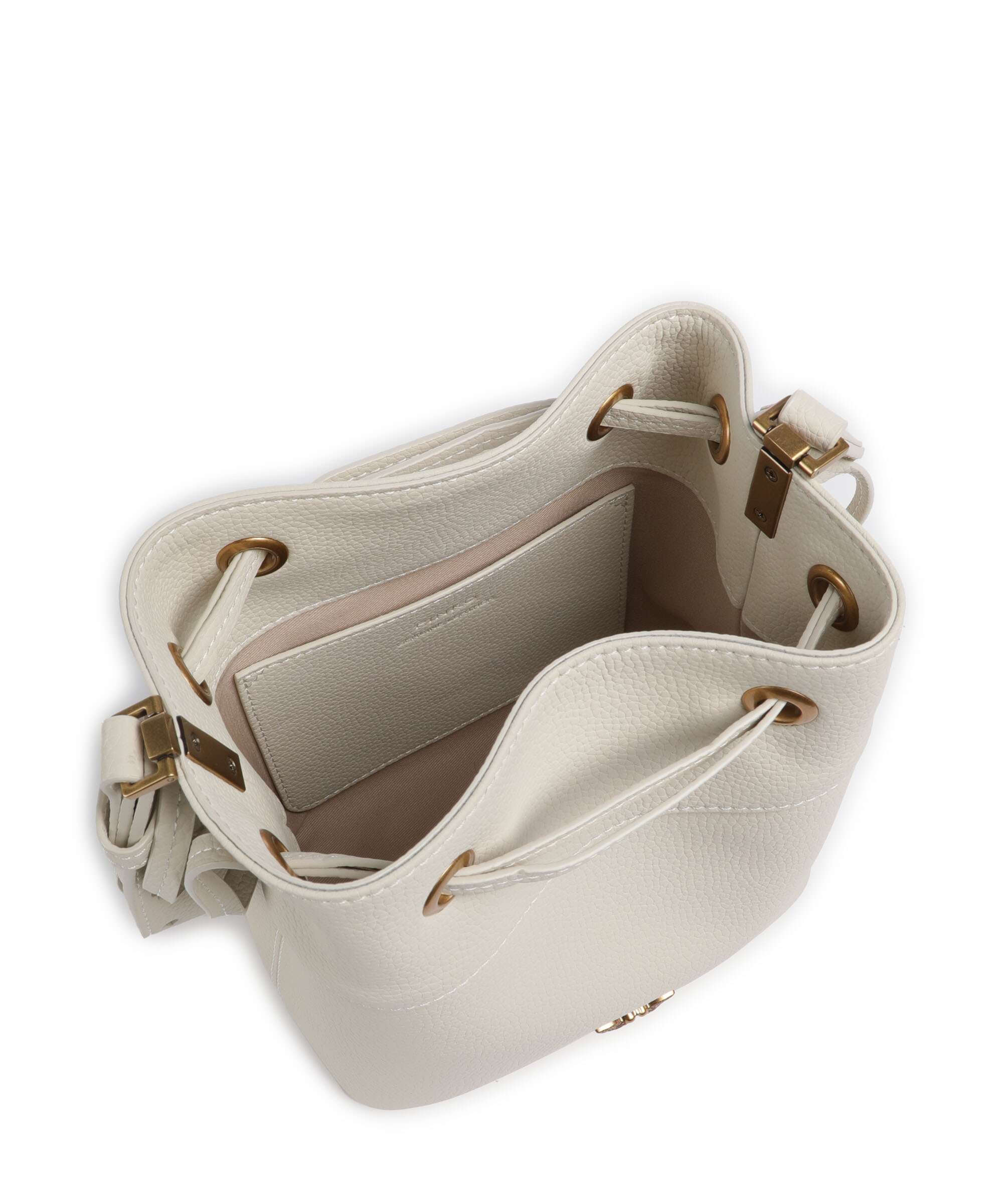 Pinko Secchiello Mini Bucket bag bianco seta/antique gold - Image 6