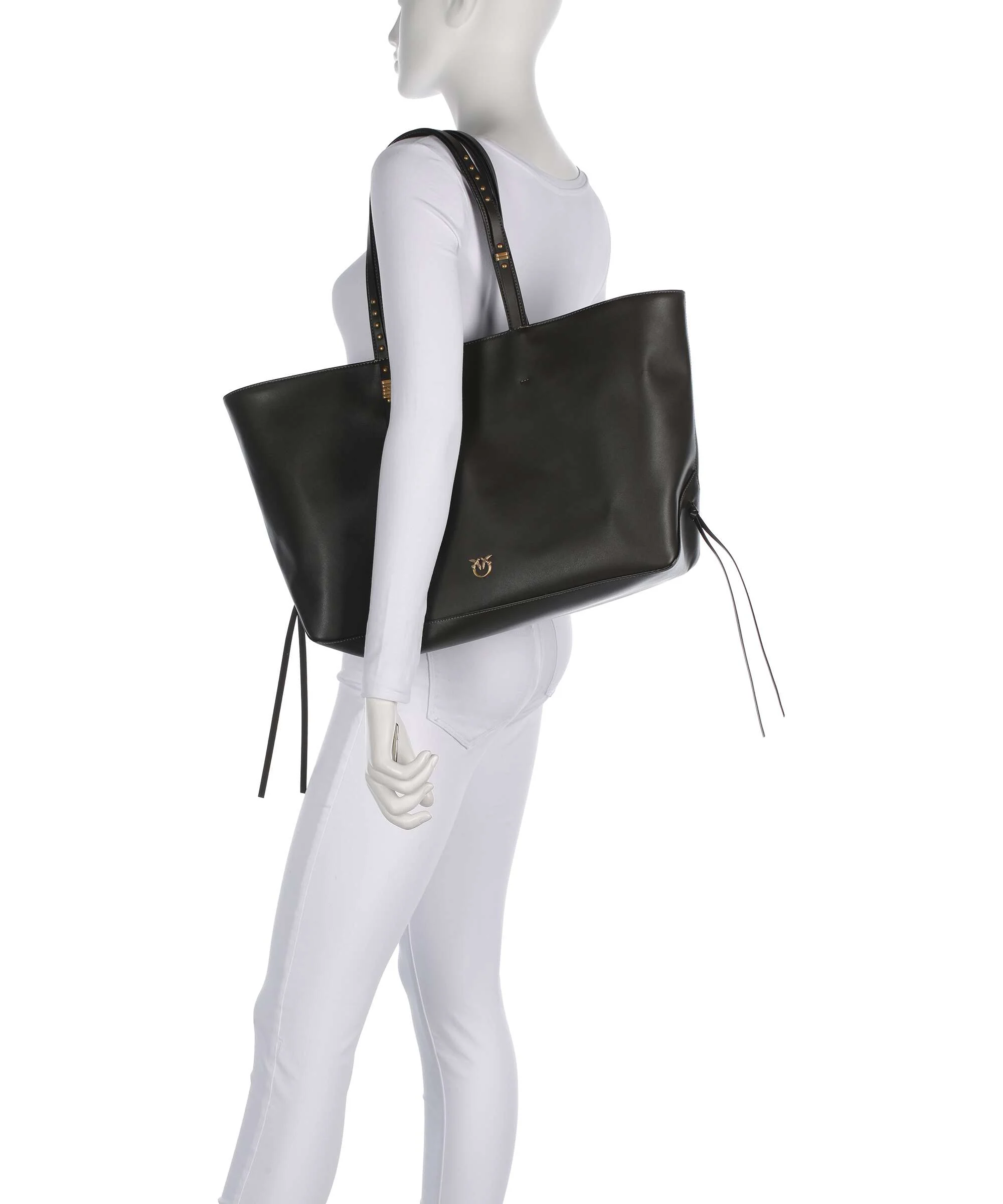 Pinko Tote bag verde fango/antique gold - Image 3