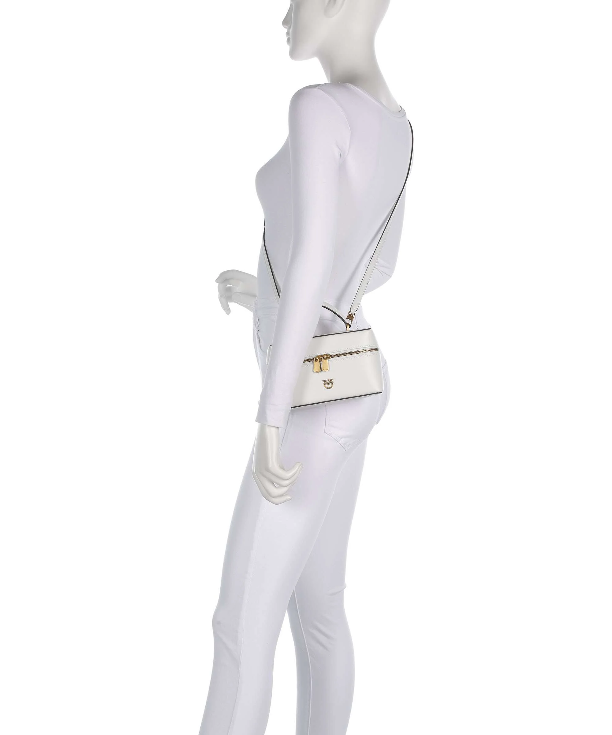 Pinko Vanity Mini Crossbody bag bianco nembo/antique gold - Image 3