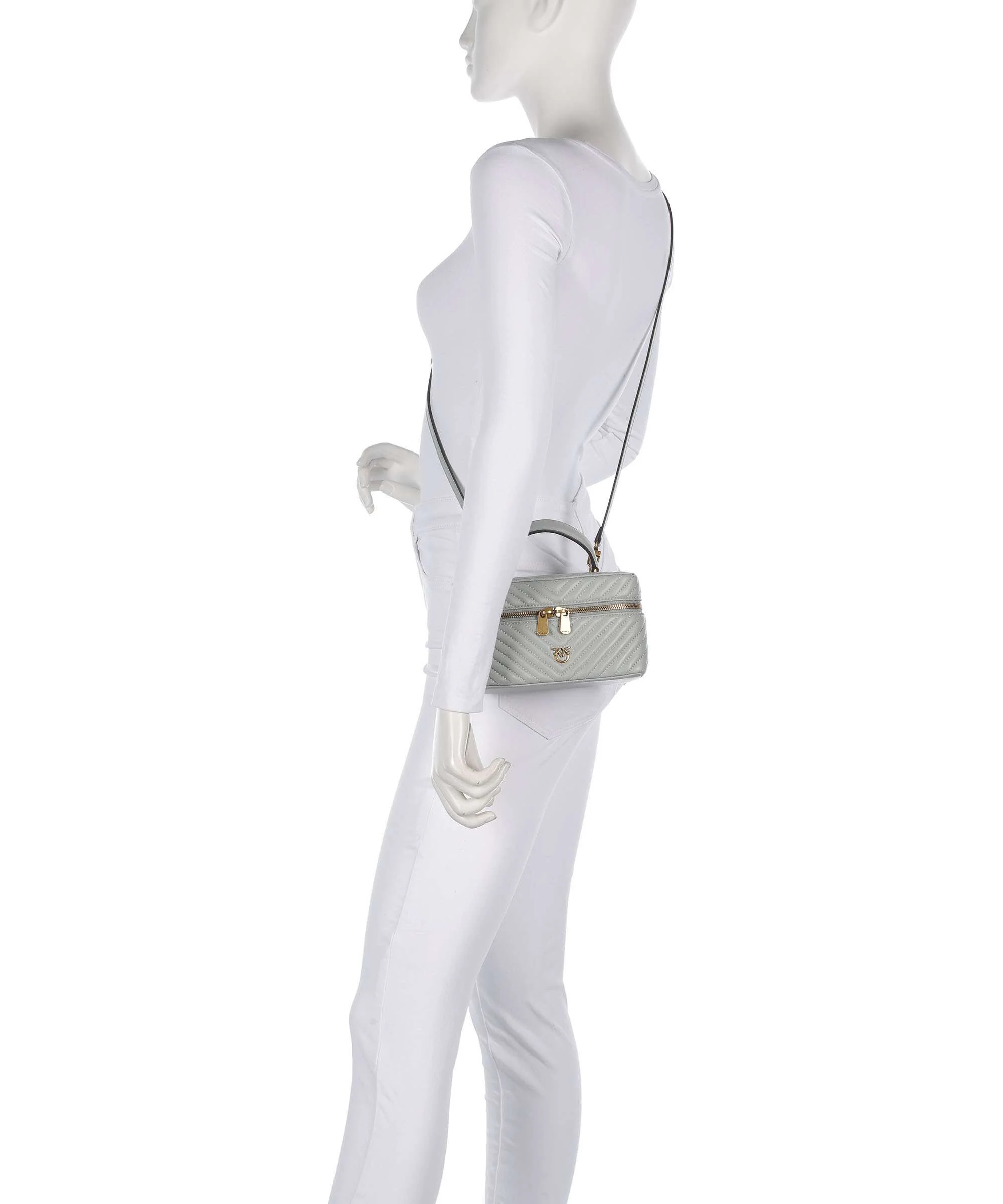 Pinko Vanity Mini Handbag grigio perla/antique gold - Image 3