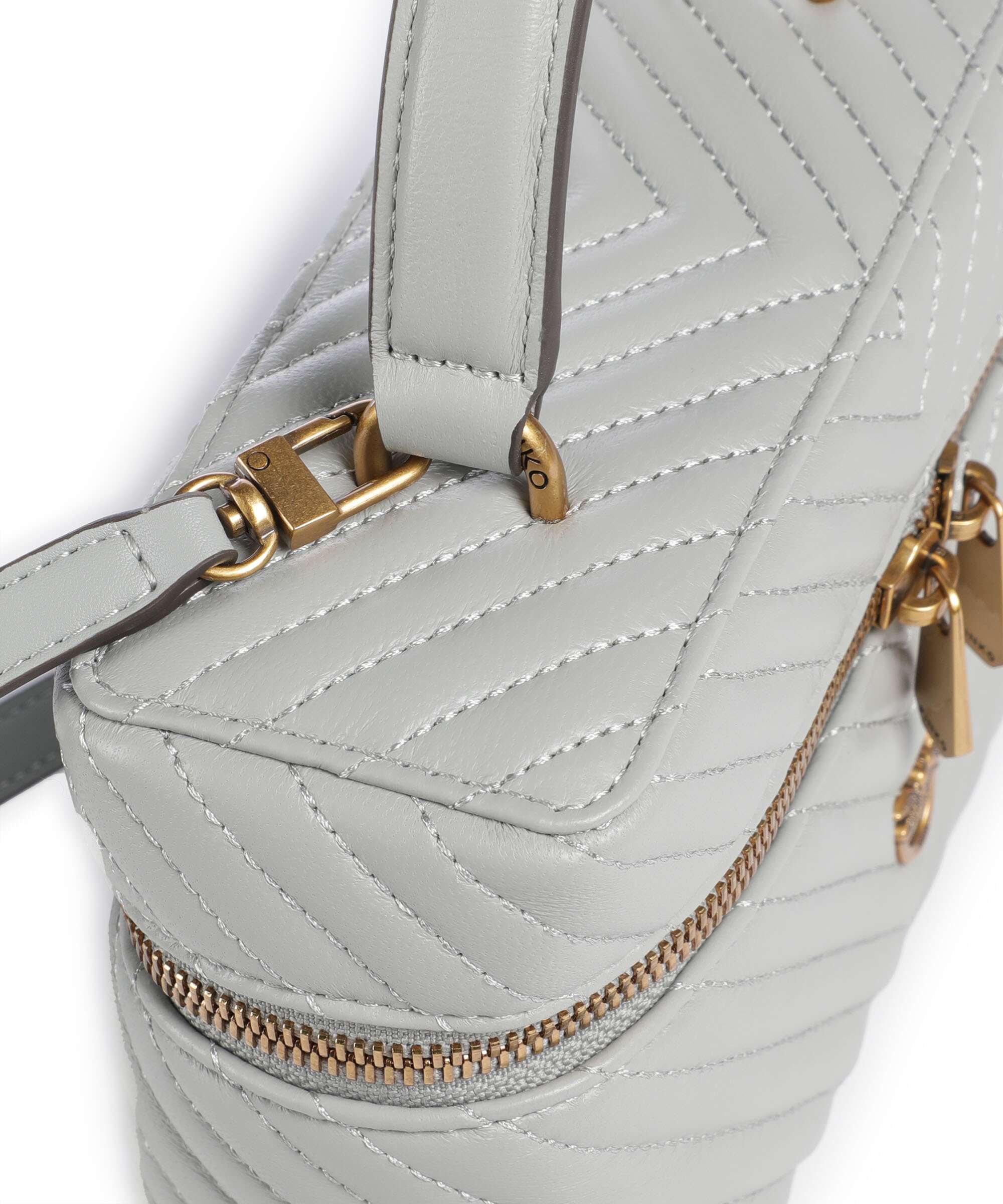 Pinko Vanity Mini Handbag grigio perla/antique gold - Image 4