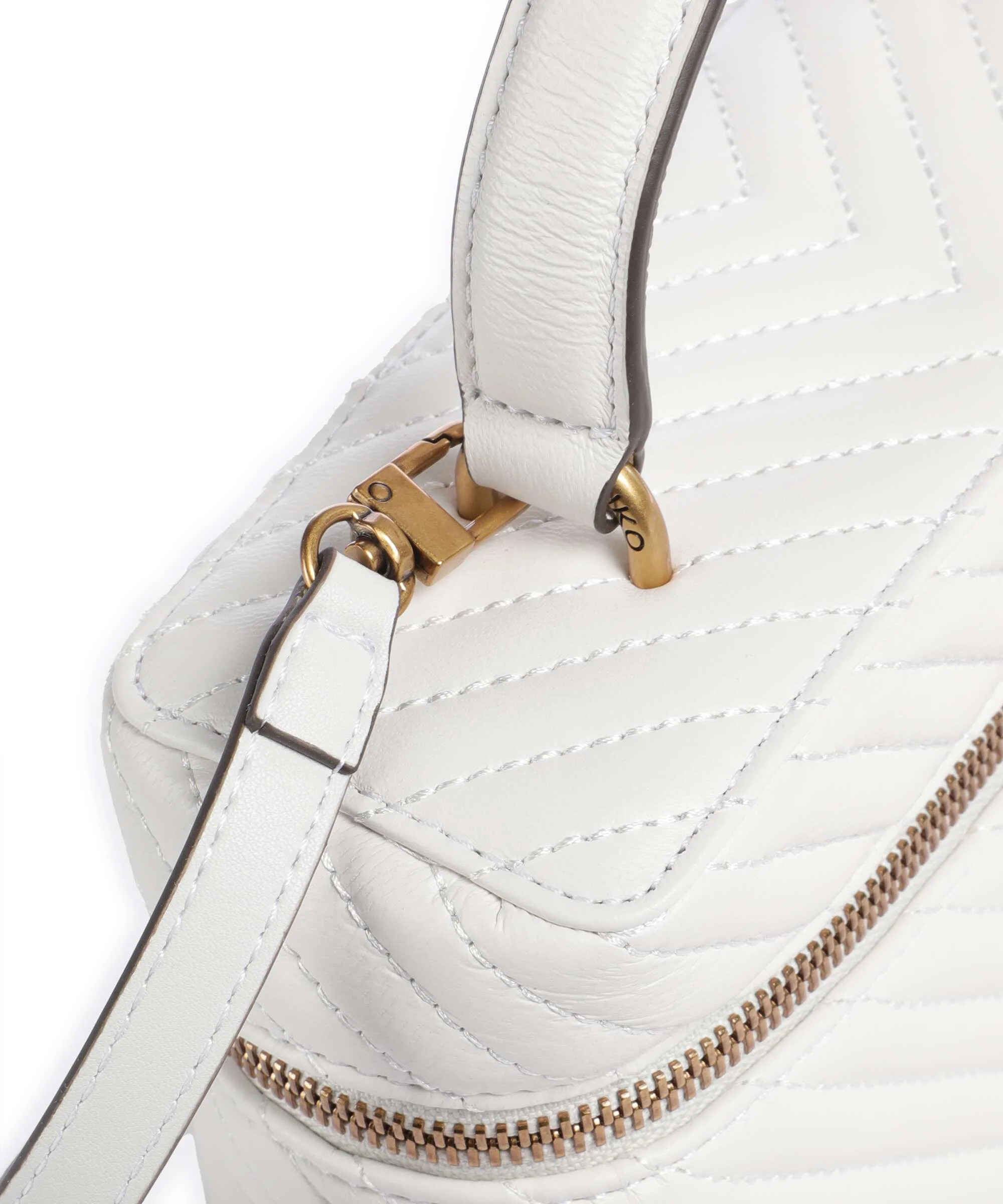 Pinko Vanity Mini Handbag bianco nembo/antique gold - Image 4