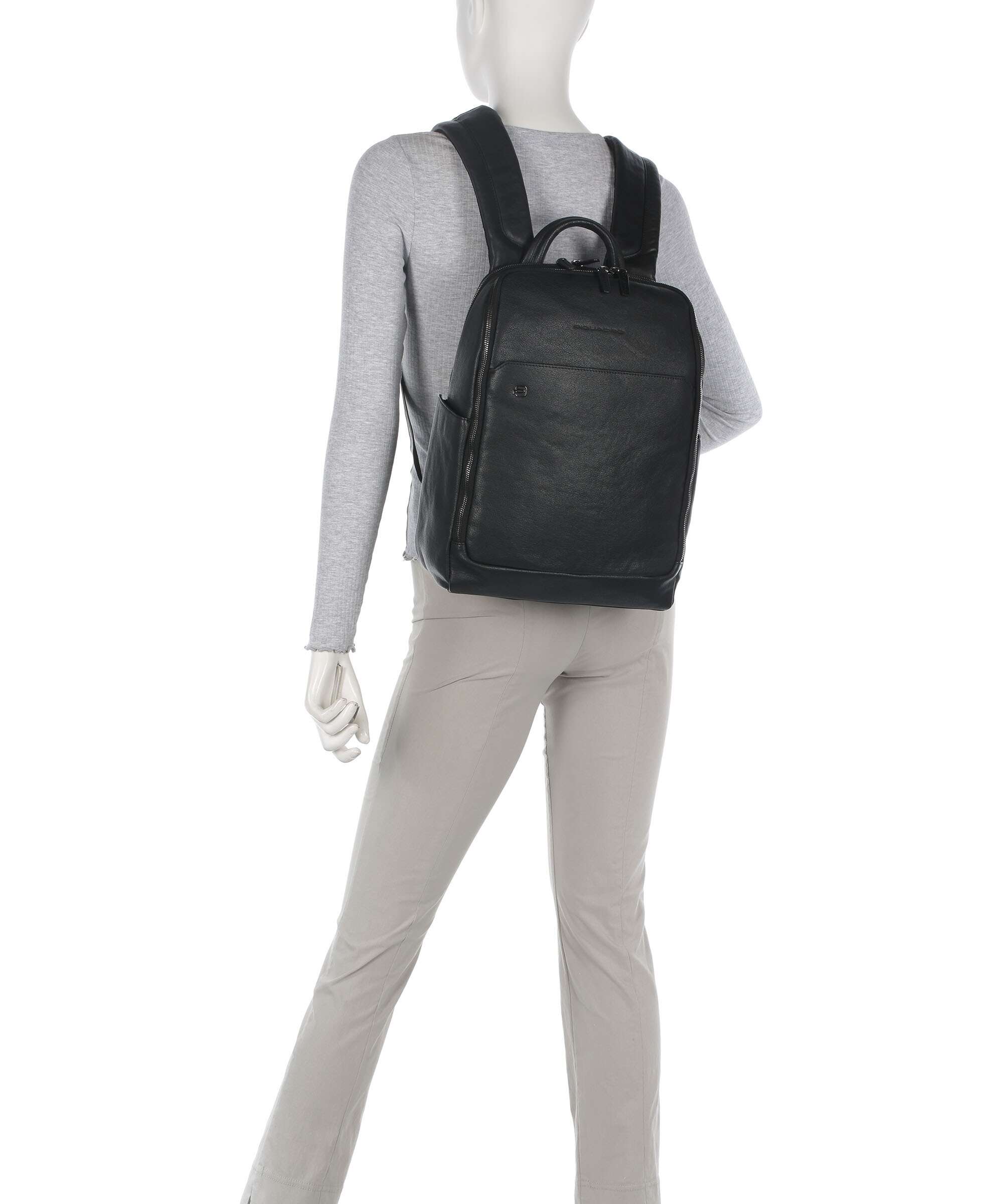 Piquadro Black Square Backpack nero - Image 3