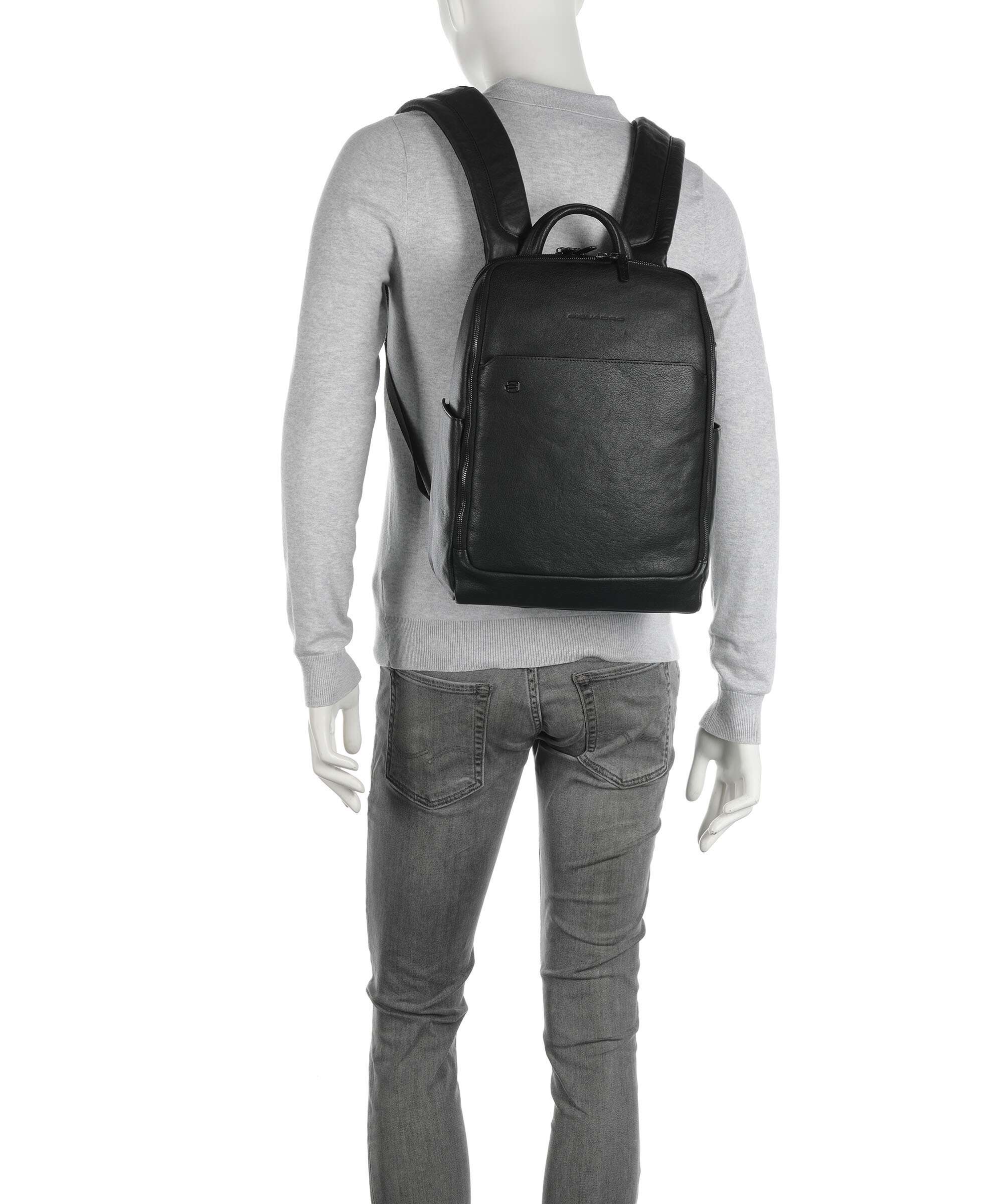 Piquadro Black Square Backpack nero - Image 4