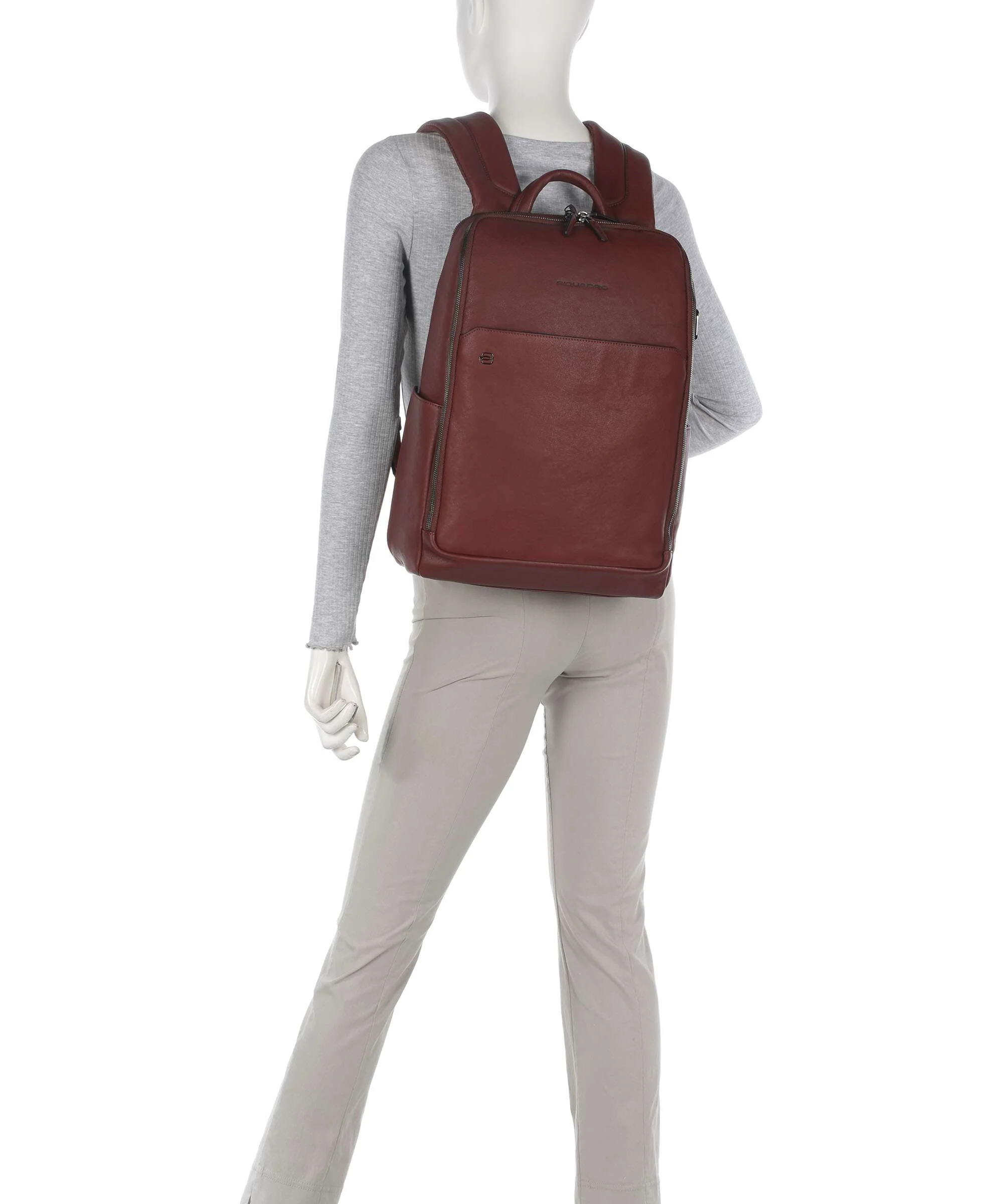 Piquadro Black Square Backpack tabacco - Image 3