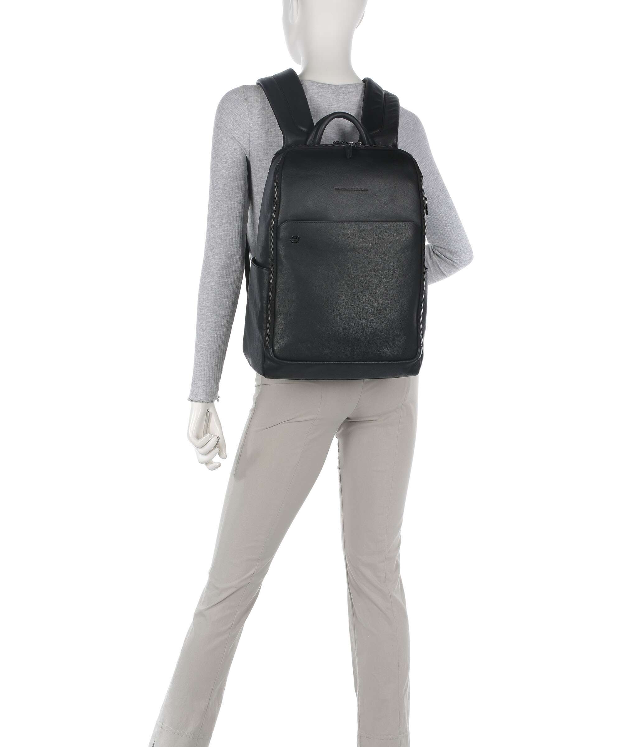 Piquadro Black Square Backpack nero - Image 3