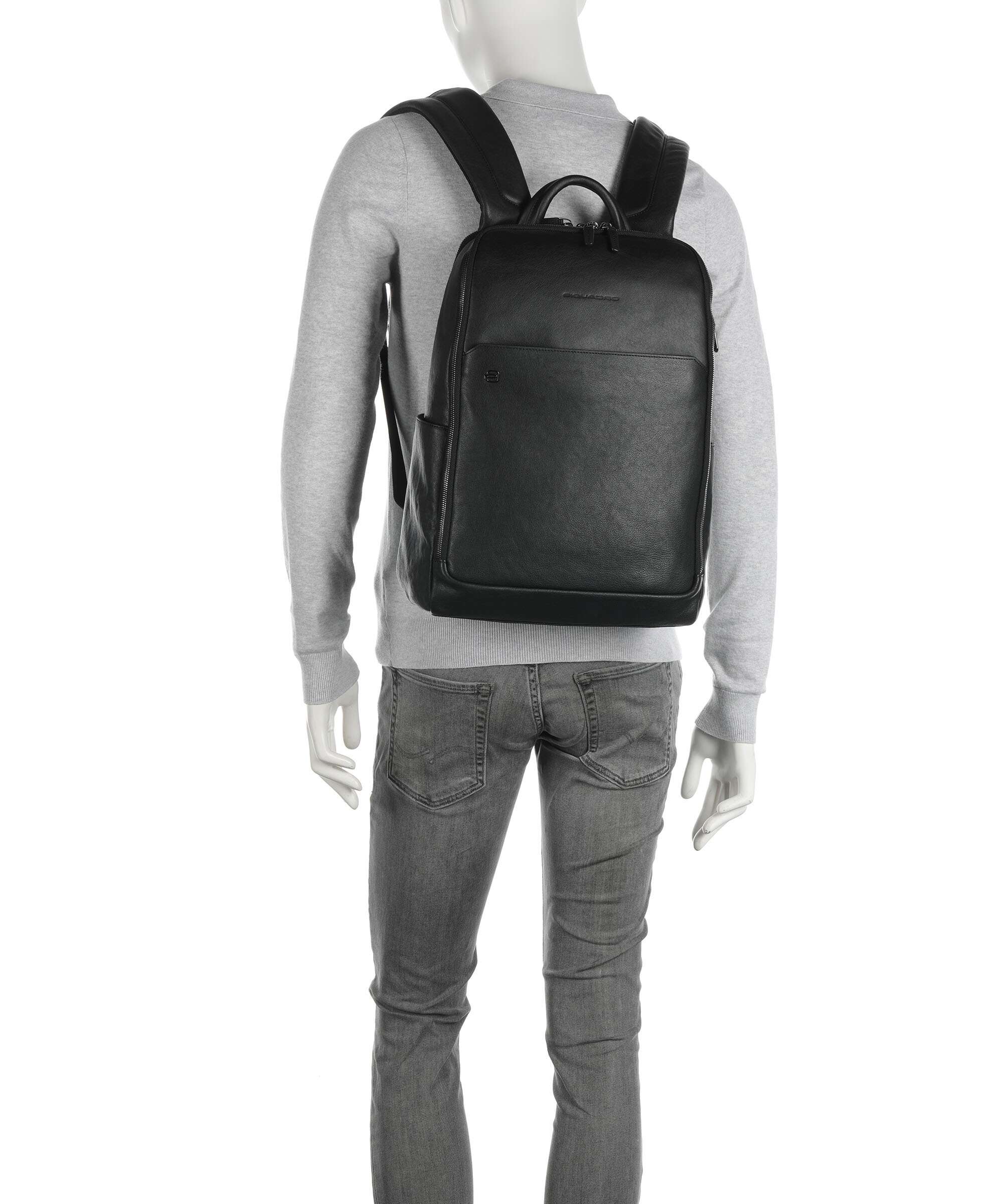 Piquadro Black Square Backpack nero - Image 4