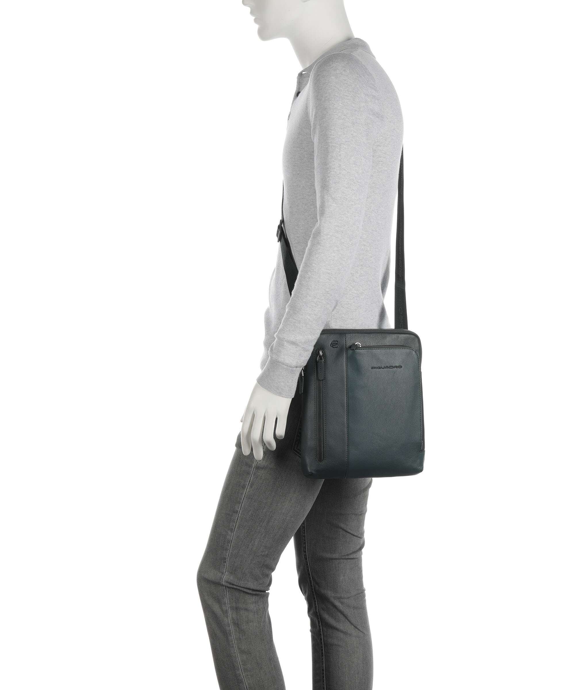 Piquadro Black Square Crossbody bag verde bosco/verde oliva - Image 3