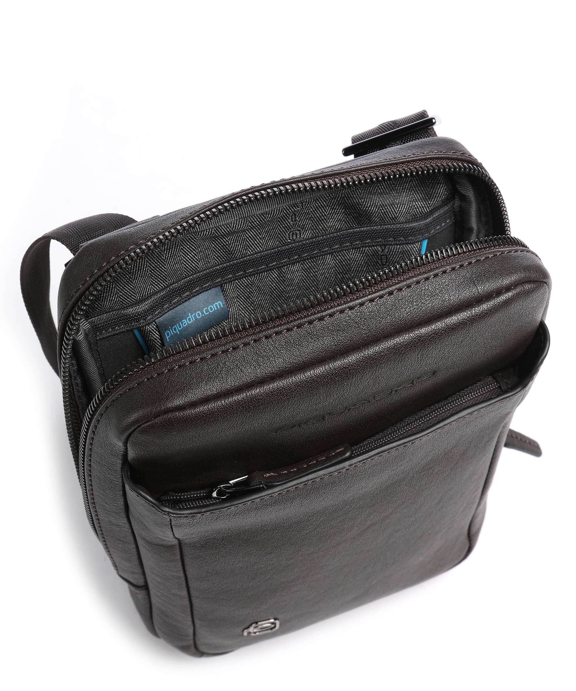 Piquadro Black Square Crossbody bag testa di moro - Image 4