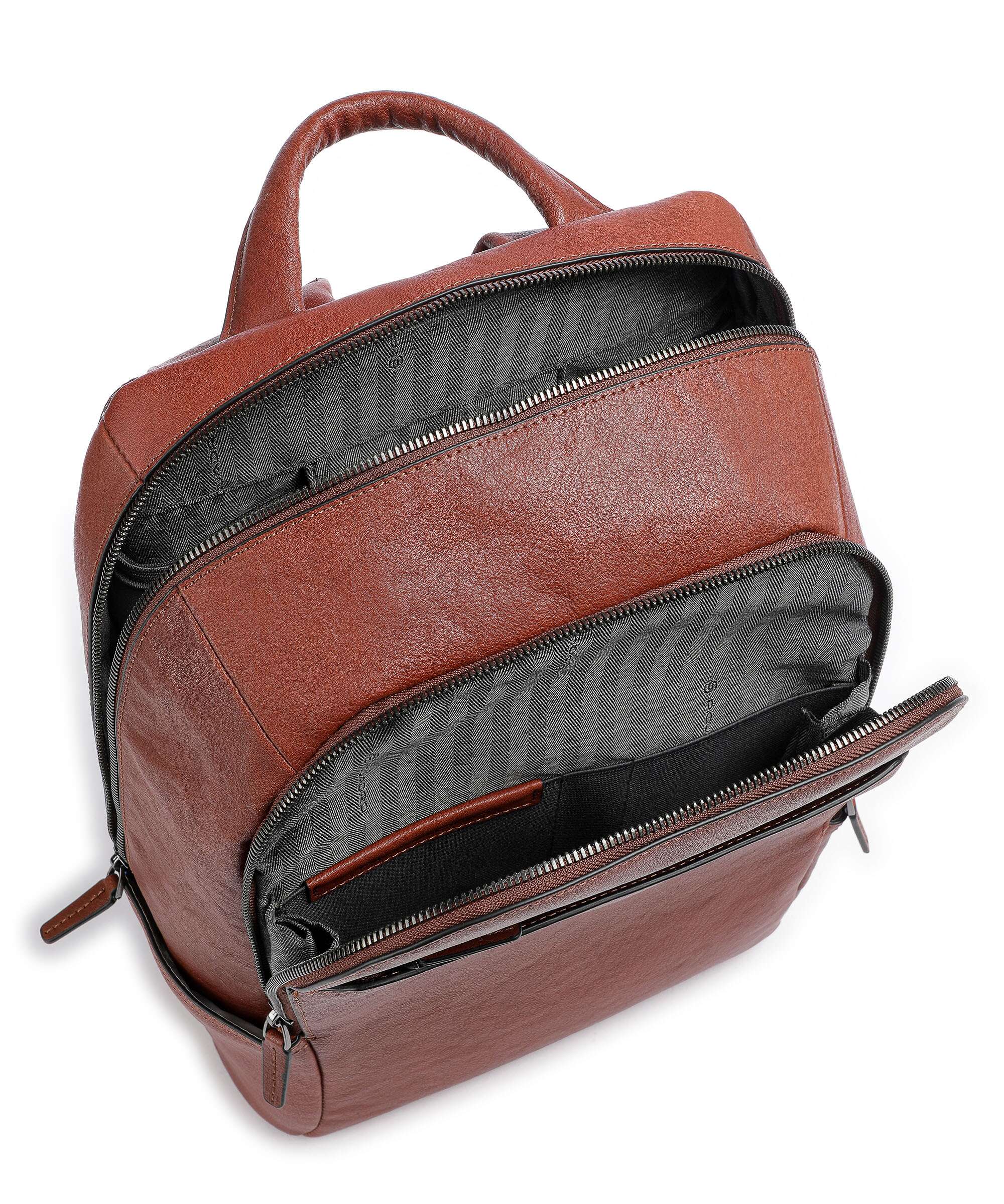 Piquadro Black Square Laptop backpack cuoio - Image 5