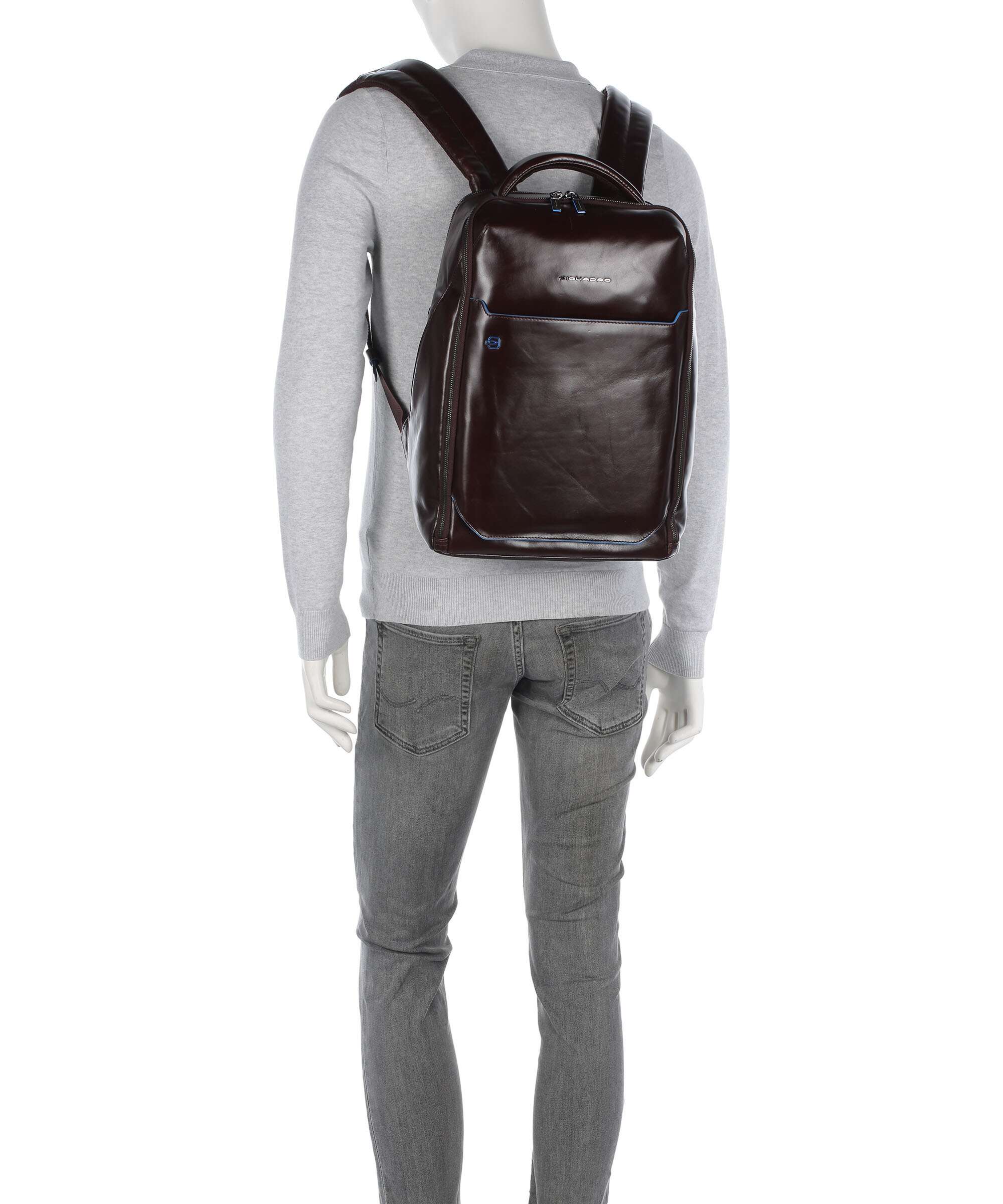 Piquadro Blue Square Backpack mogano - Image 3
