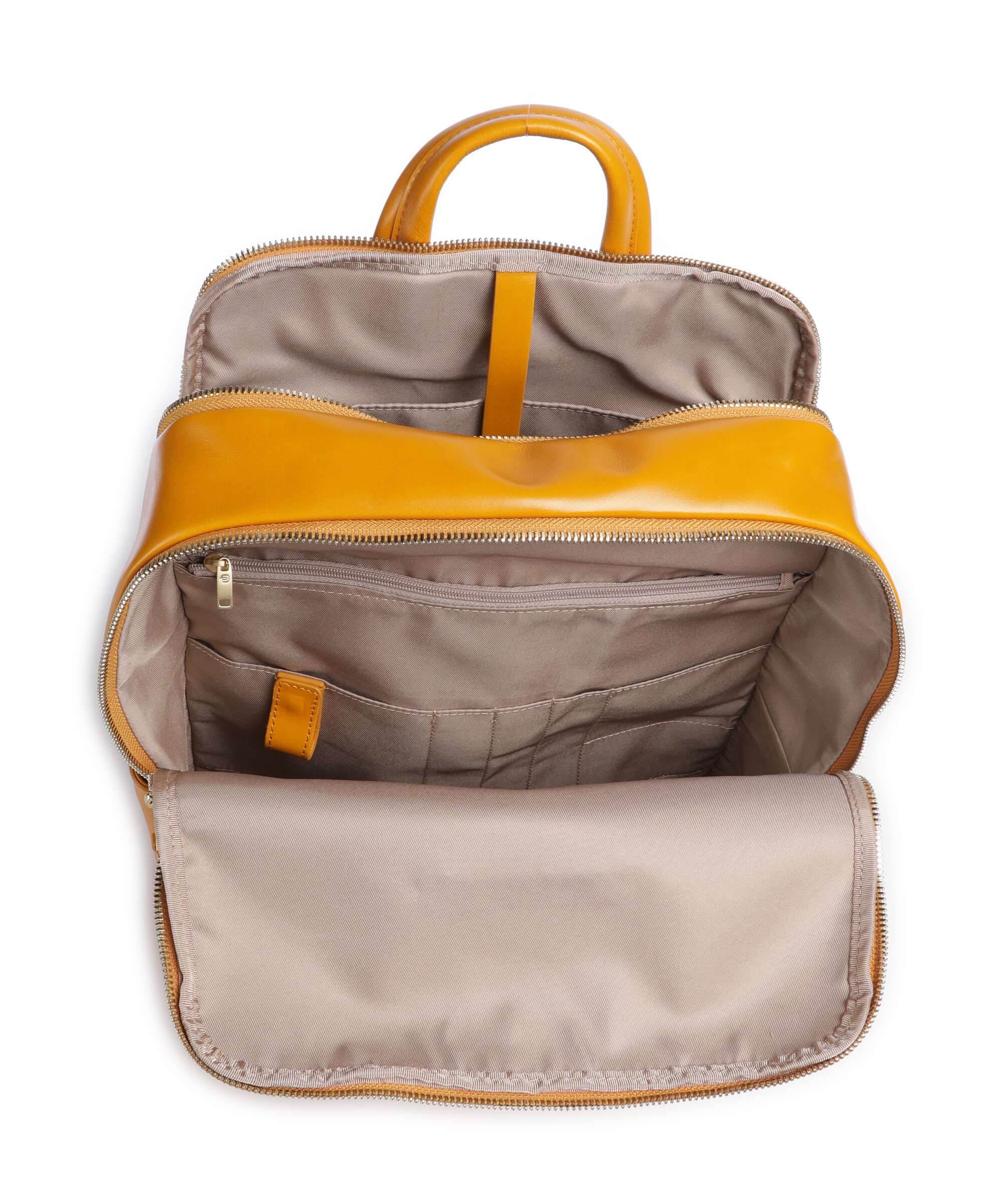 Piquadro Blue Square Backpack mustard - Image 4