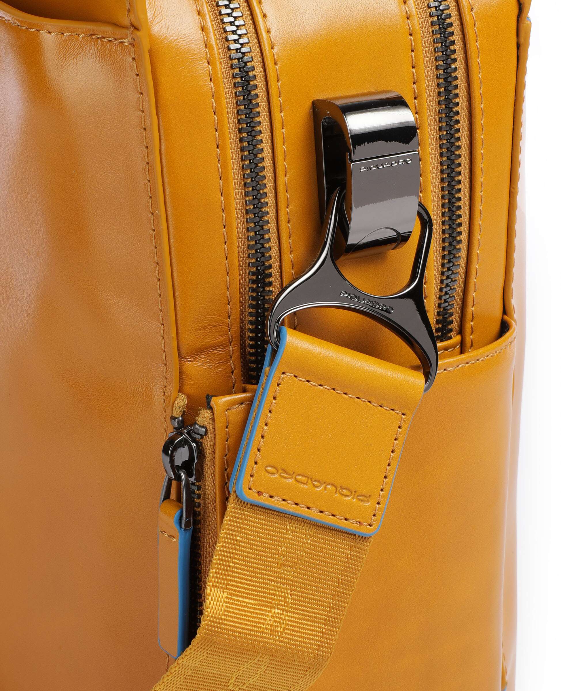 Piquadro Blue Square Briefcase giallo zafferano - Image 4