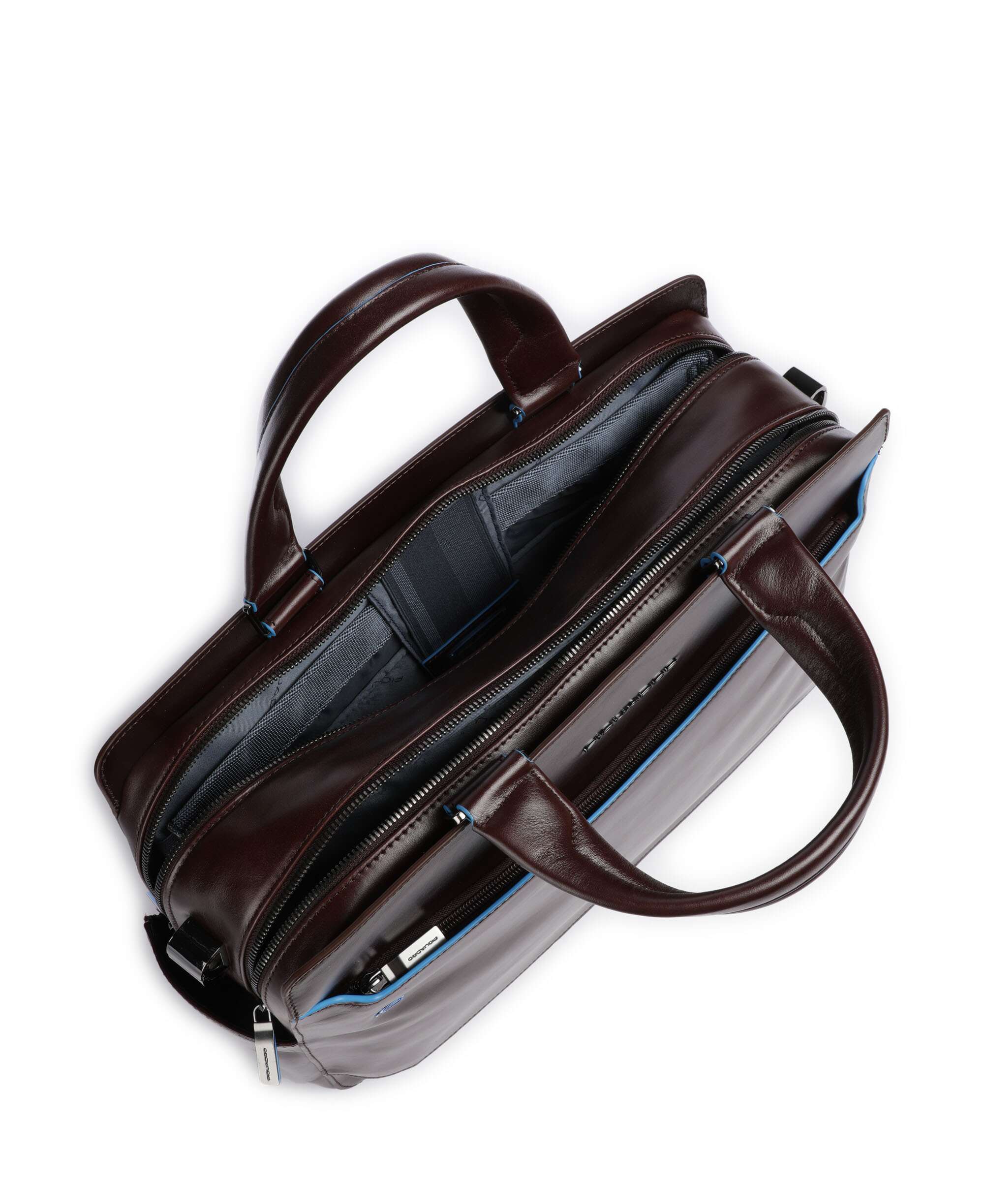 Piquadro Blue Square Briefcase mogano - Image 6