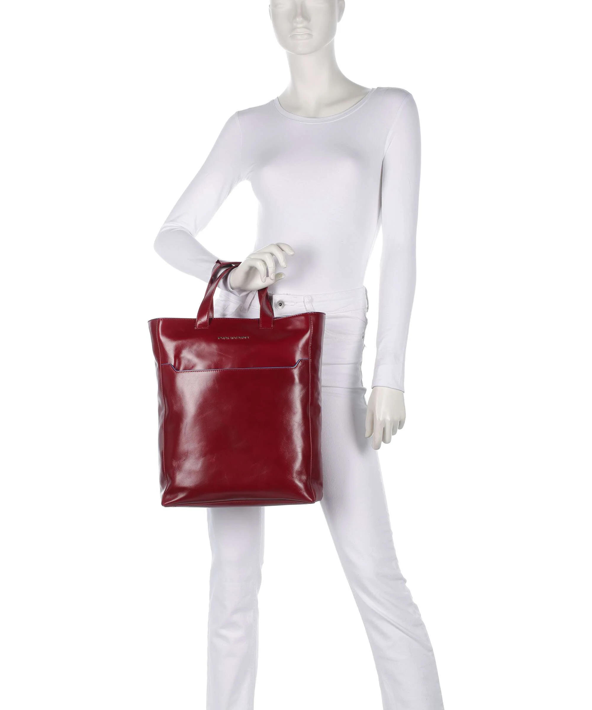 Piquadro Blue Square Hobo bag red - Image 3