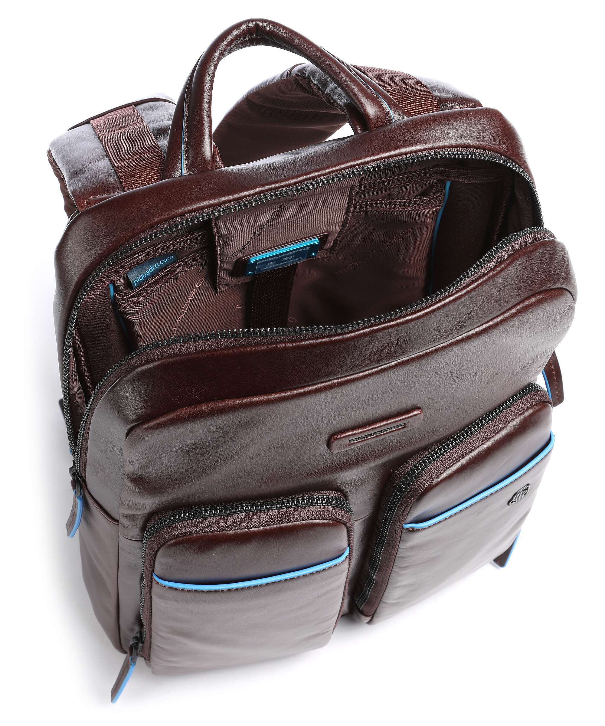 Piquadro Blue Square Revamp Laptop backpack mahogany - Image 5