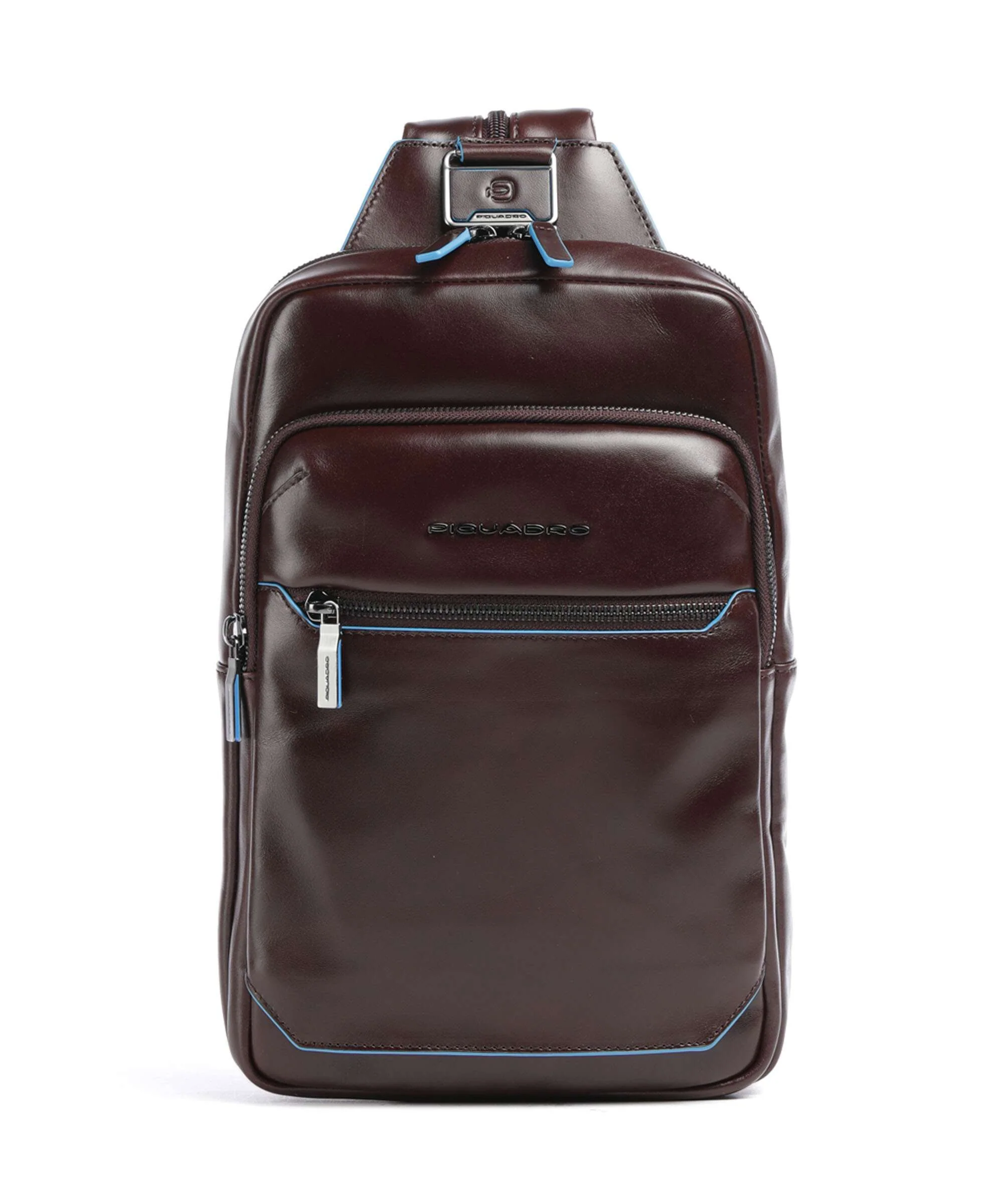Piquadro Blue Square Sling bag mogano
