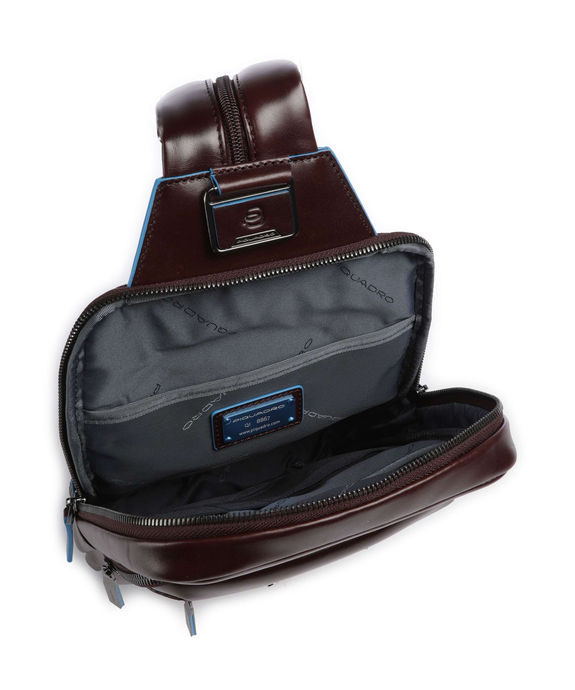 Piquadro Blue Square Sling bag mogano - Image 6