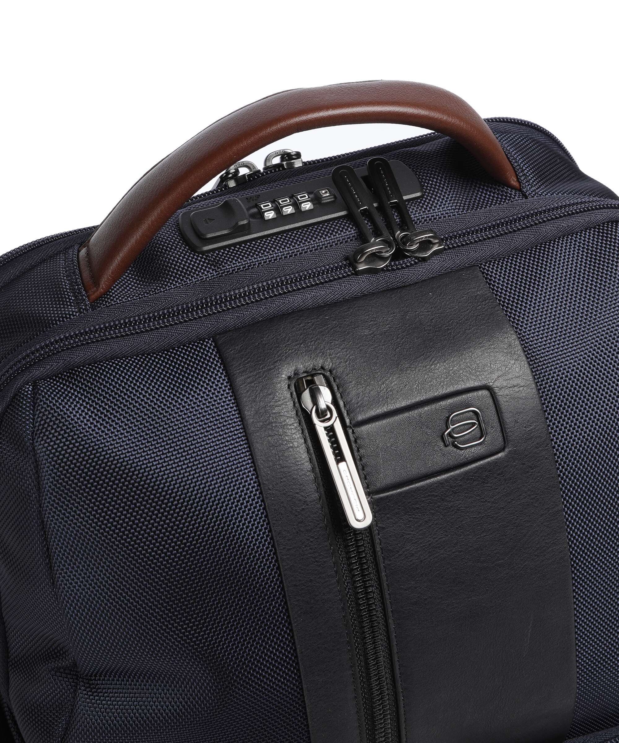 Piquadro Brief 2 Laptop backpack blue/cognac - Image 3