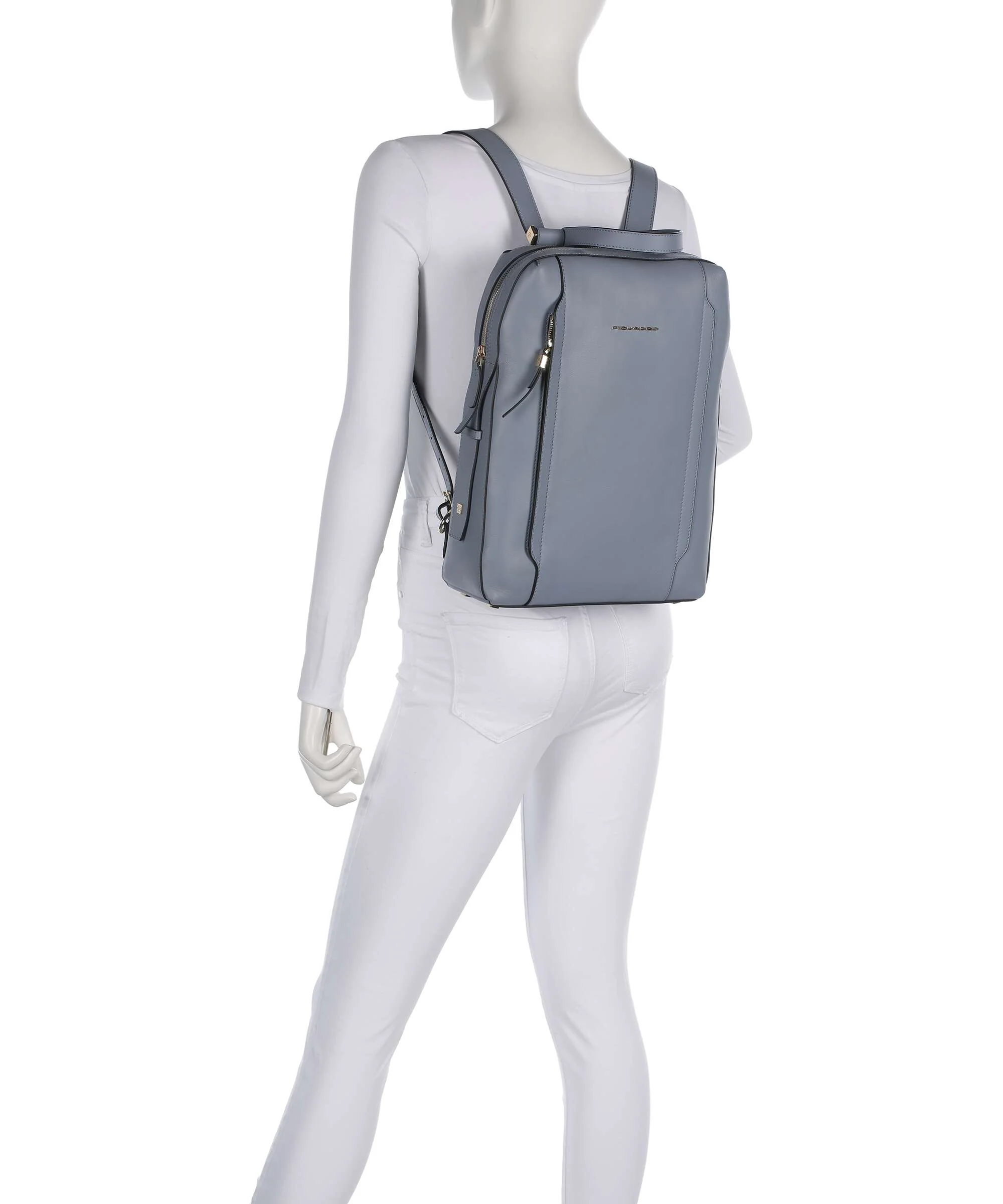 Piquadro Circle Laptop backpack light blue - Image 3