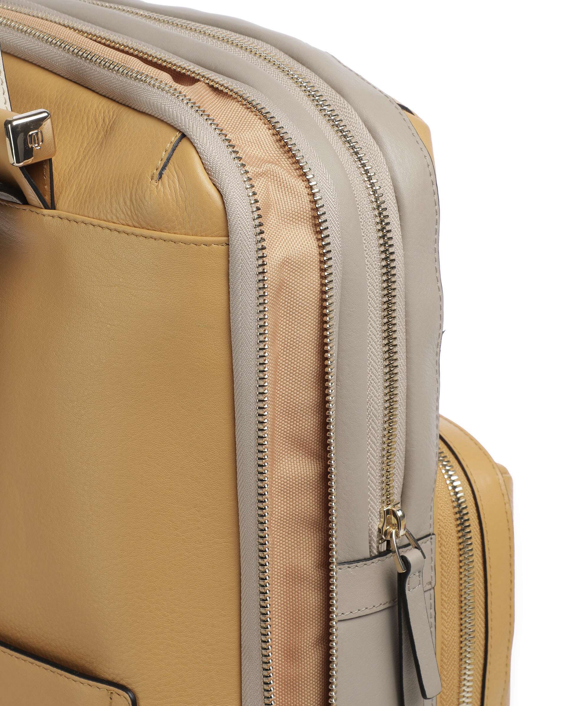 Piquadro Circle Laptop backpack yellow/beige - Image 4