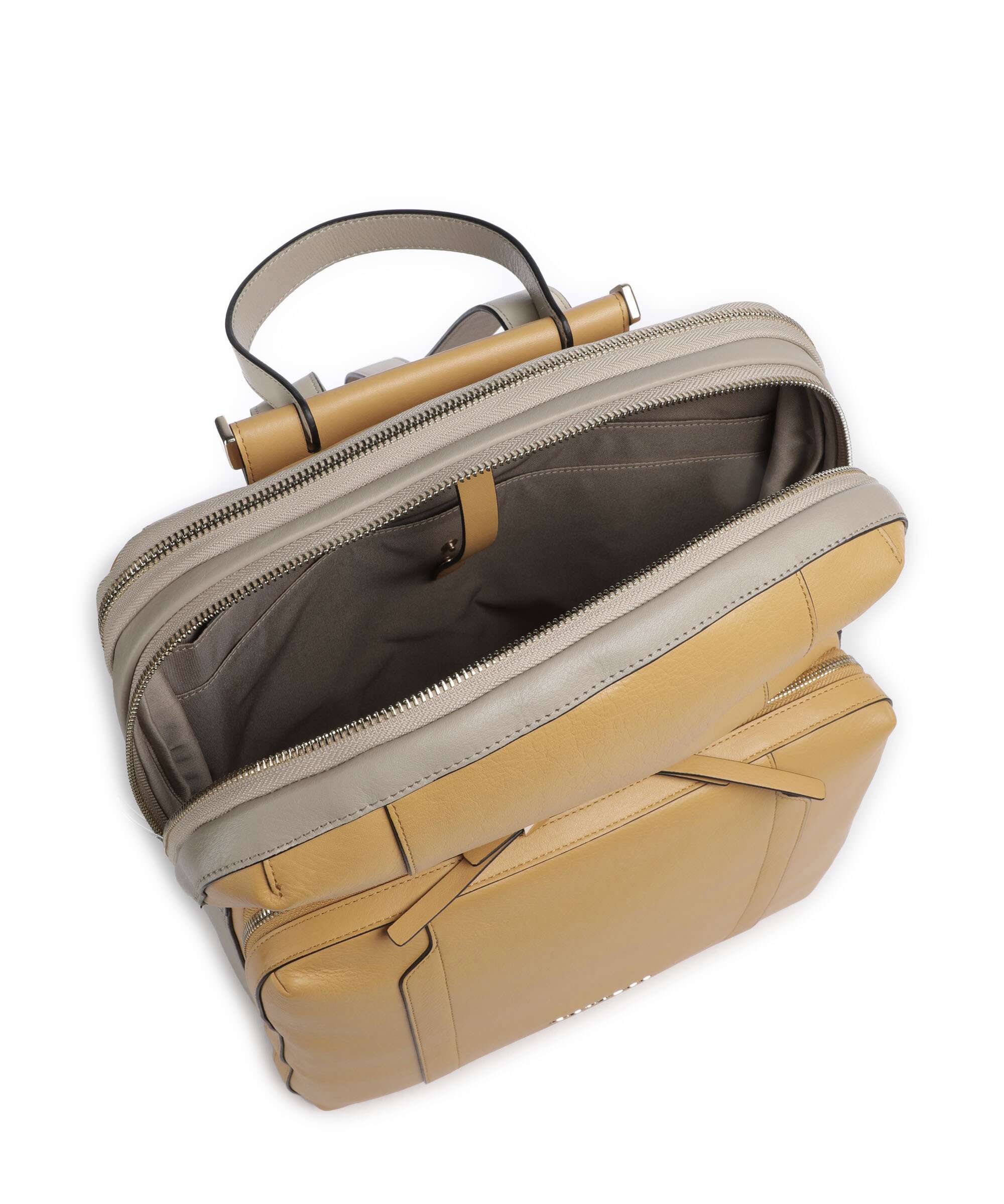 Piquadro Circle Laptop backpack yellow/beige - Image 5