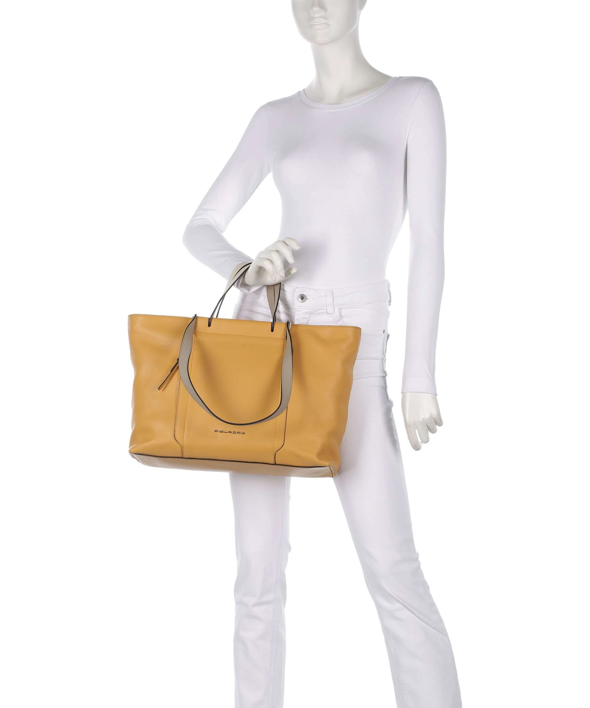 Piquadro Circle Tote bag yellow/beige - Image 3